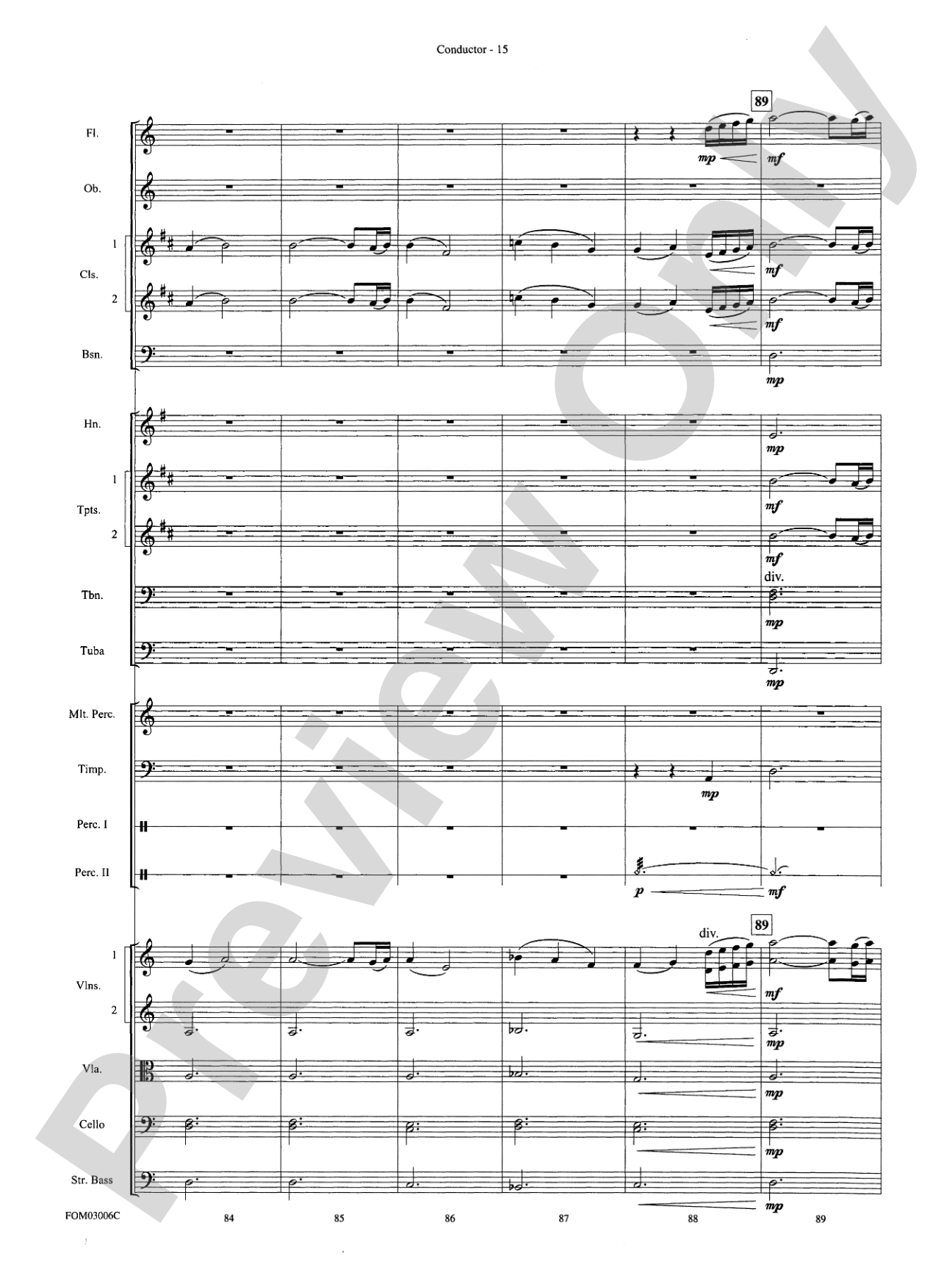 The Lord of the Rings: The Two Towers, Highlights from: Full Orchestra Conductor Score & Parts