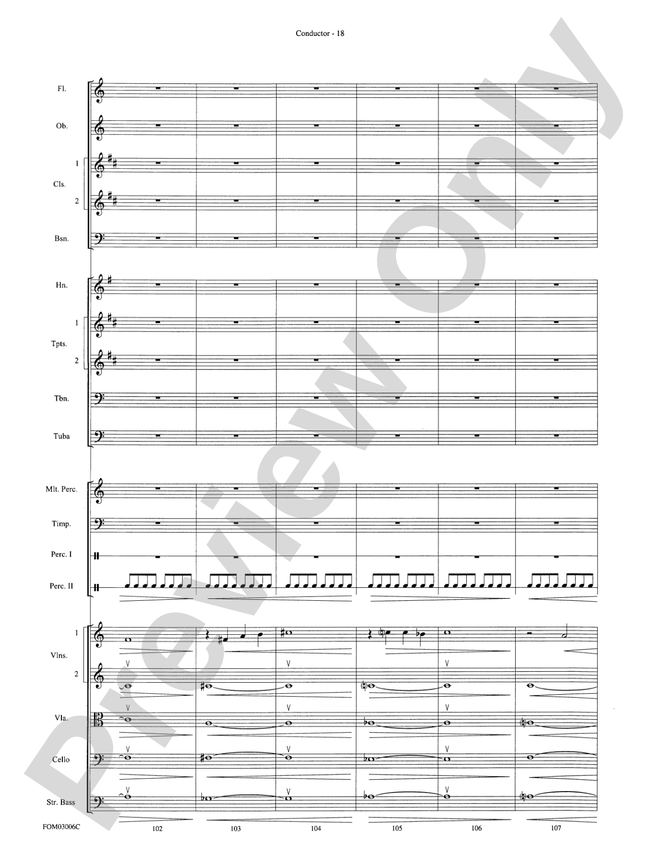 The Lord of the Rings: The Two Towers, Highlights from: Full Orchestra Conductor Score & Parts