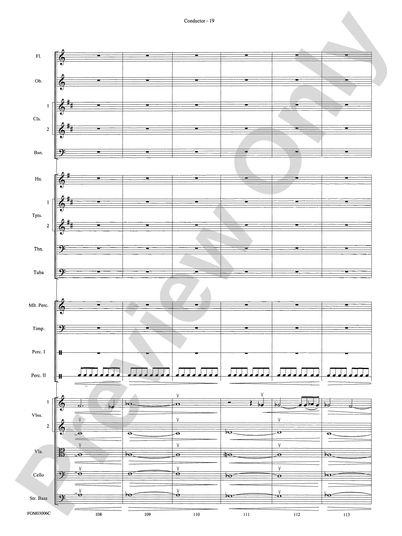 The Lord of the Rings: The Two Towers, Highlights from: Full Orchestra Conductor Score & Parts