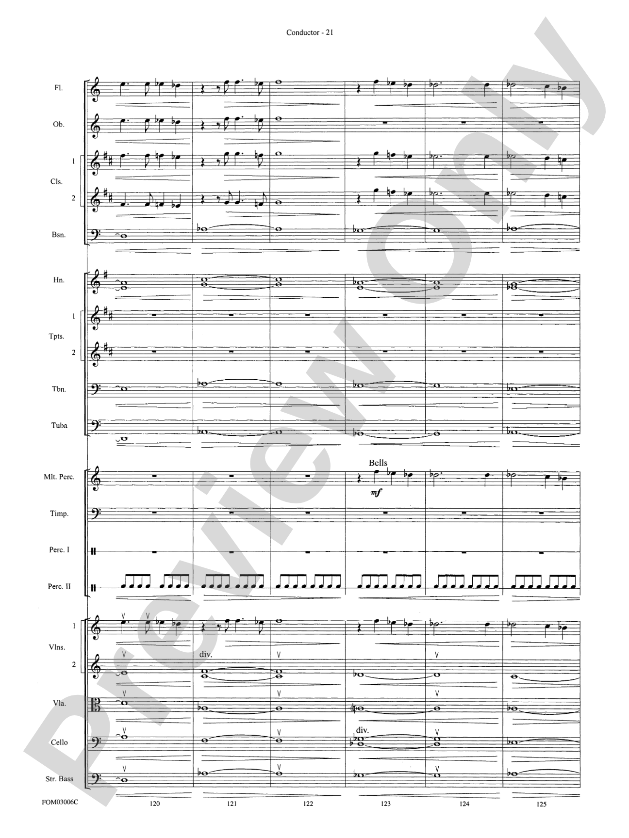 The Lord of the Rings: The Two Towers, Highlights from: Full Orchestra Conductor Score & Parts