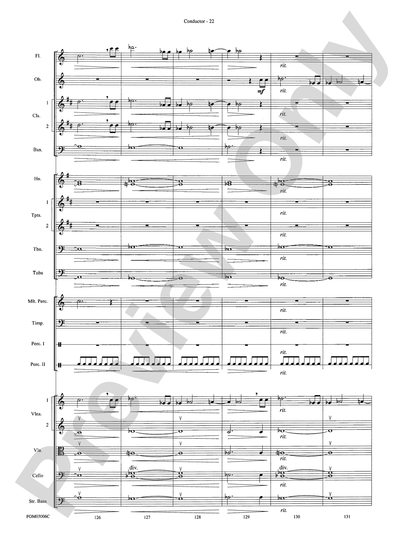 The Lord of the Rings: The Two Towers, Highlights from: Full Orchestra Conductor Score & Parts