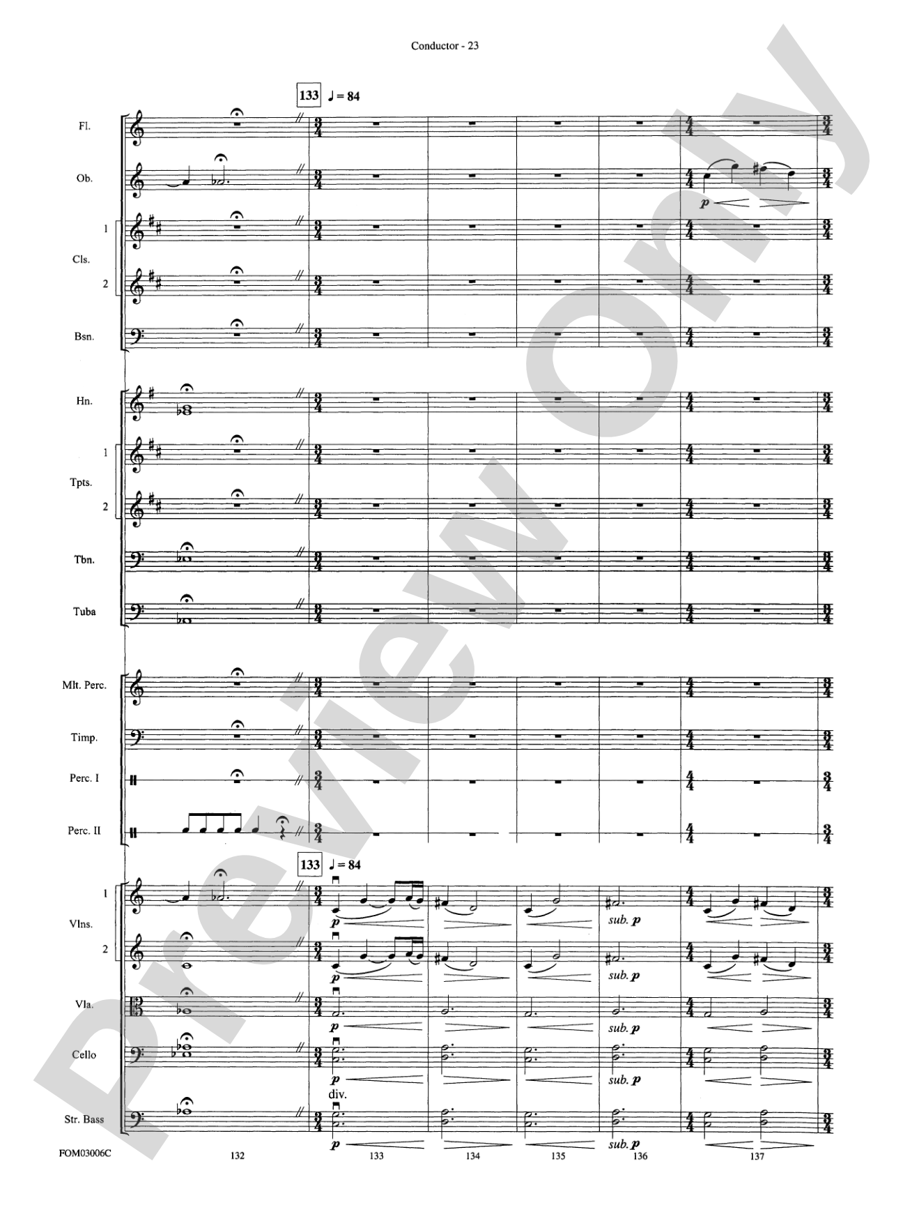 The Lord of the Rings: The Two Towers, Highlights from: Full Orchestra Conductor Score & Parts