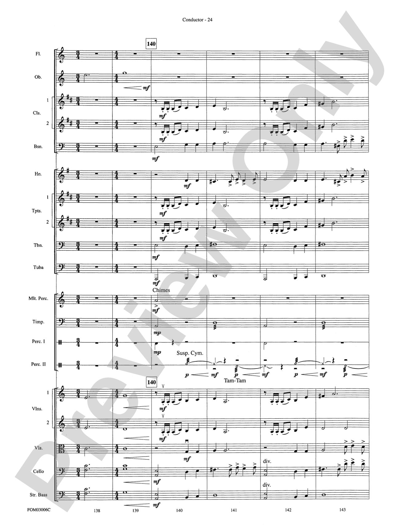 The Lord of the Rings: The Two Towers, Highlights from: Full Orchestra Conductor Score & Parts