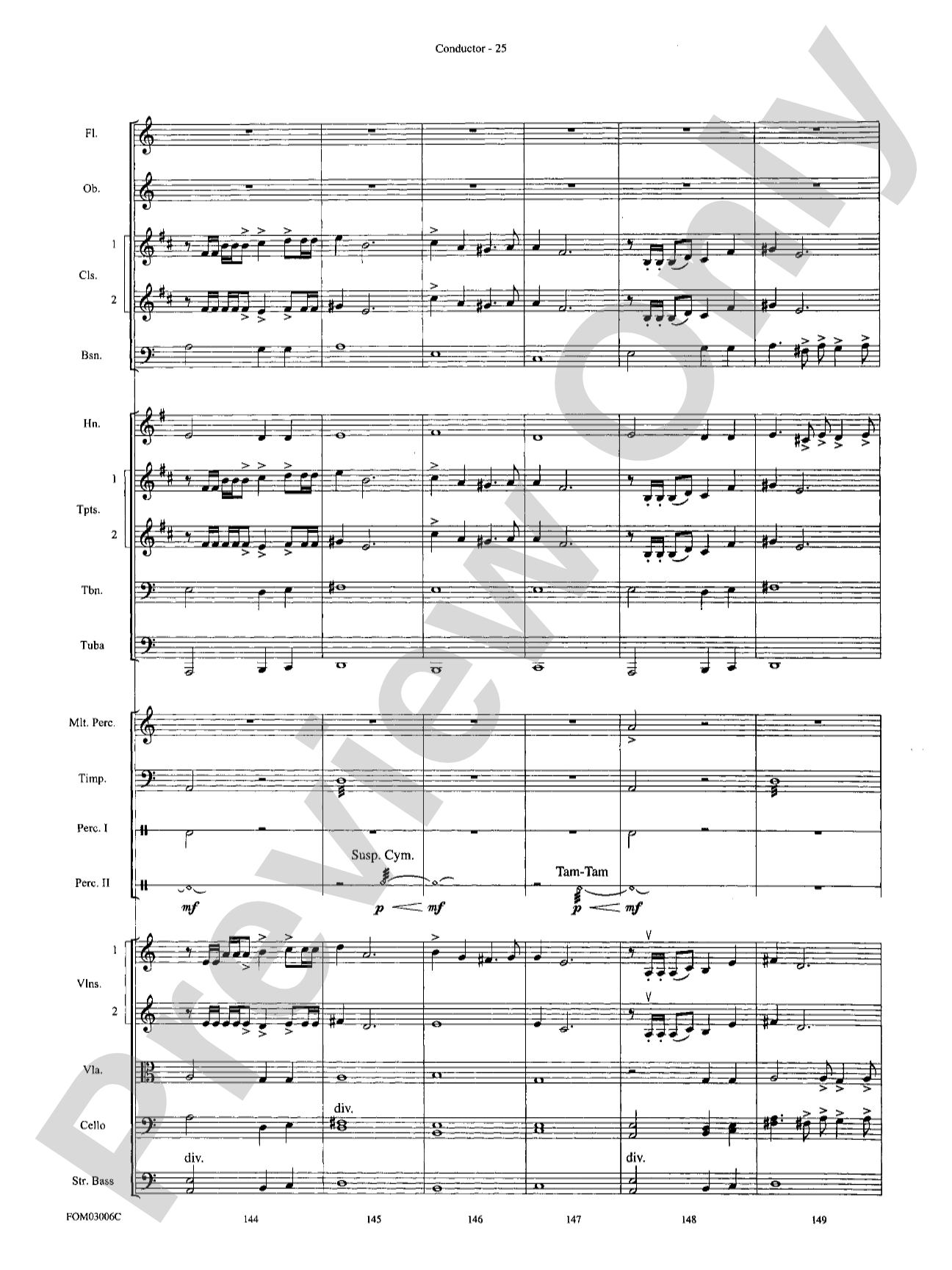 The Lord of the Rings: The Two Towers, Highlights from: Full Orchestra Conductor Score & Parts