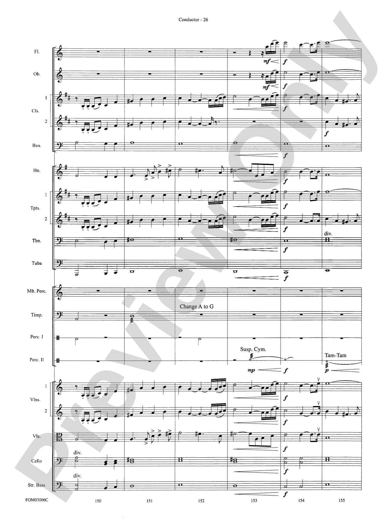 The Lord of the Rings: The Two Towers, Highlights from: Full Orchestra Conductor Score & Parts