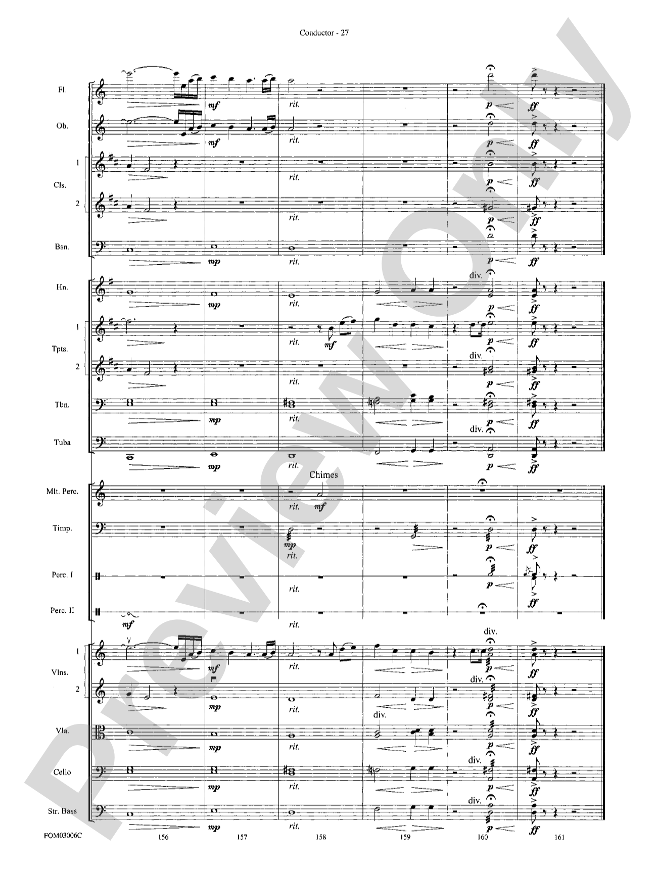 The Lord of the Rings: The Two Towers, Highlights from: Full Orchestra Conductor Score & Parts