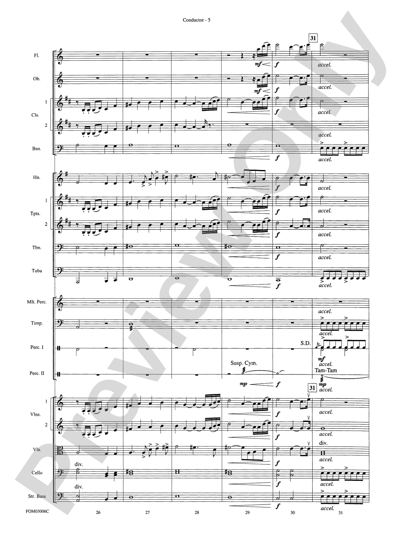 The Lord of the Rings: The Two Towers, Highlights from: Full Orchestra Conductor Score & Parts
