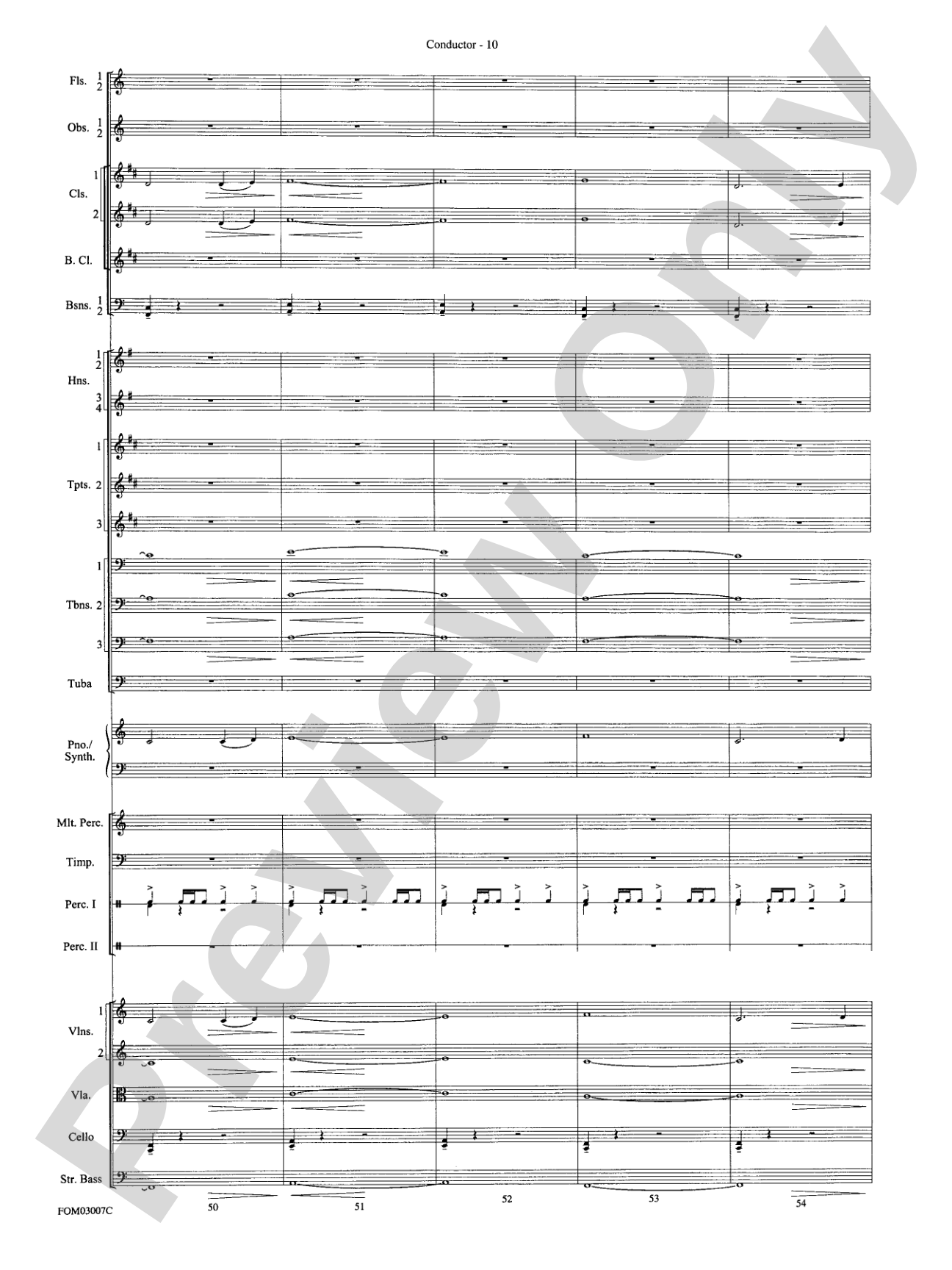 The Lord of the Rings: The Two Towers, Symphonic Suite from: Full Orchestra Conductor Score & Parts