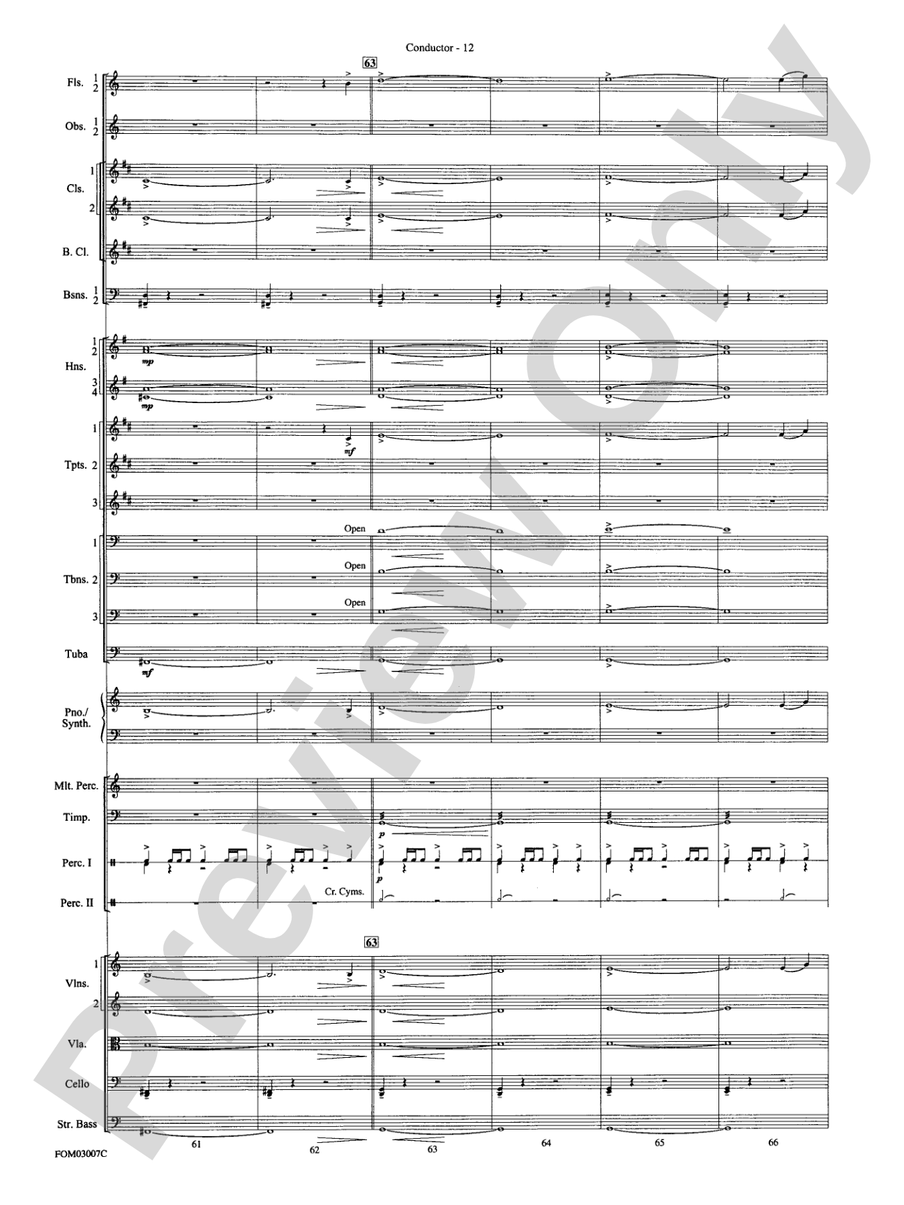 The Lord of the Rings: The Two Towers, Symphonic Suite from: Full Orchestra Conductor Score & Parts
