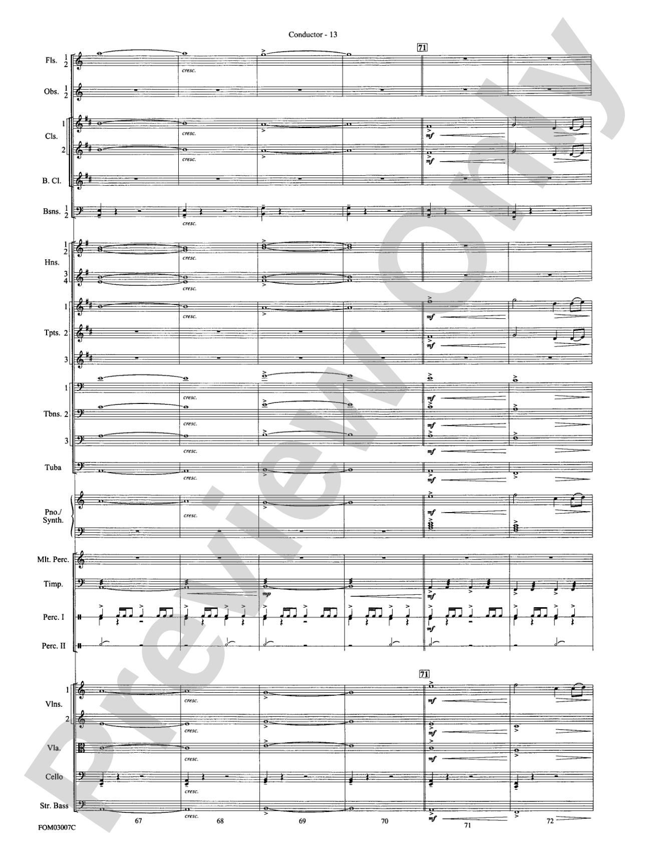 The Lord of the Rings: The Two Towers, Symphonic Suite from: Full Orchestra Conductor Score & Parts