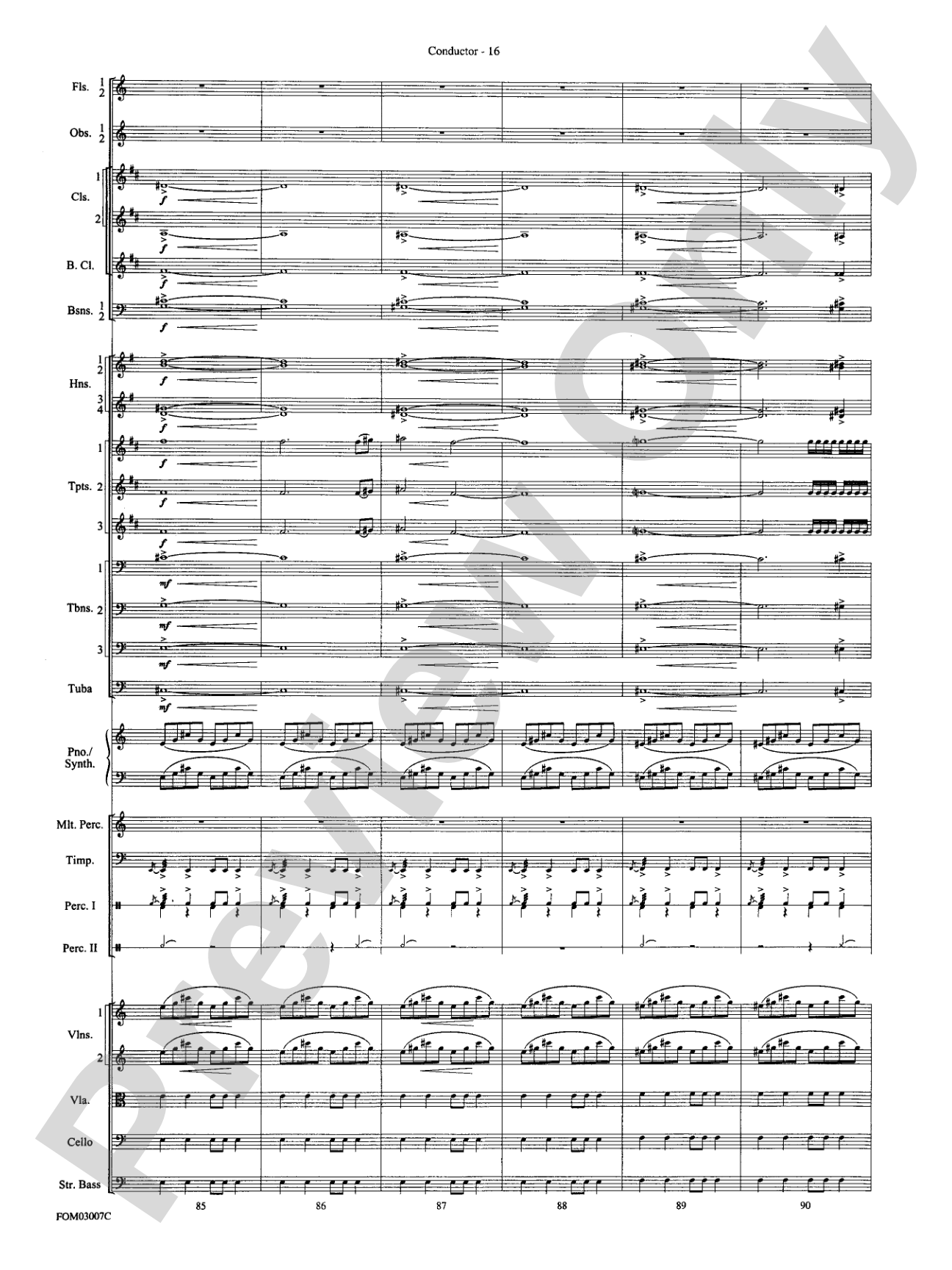 The Lord of the Rings: The Two Towers, Symphonic Suite from: Full Orchestra Conductor Score & Parts