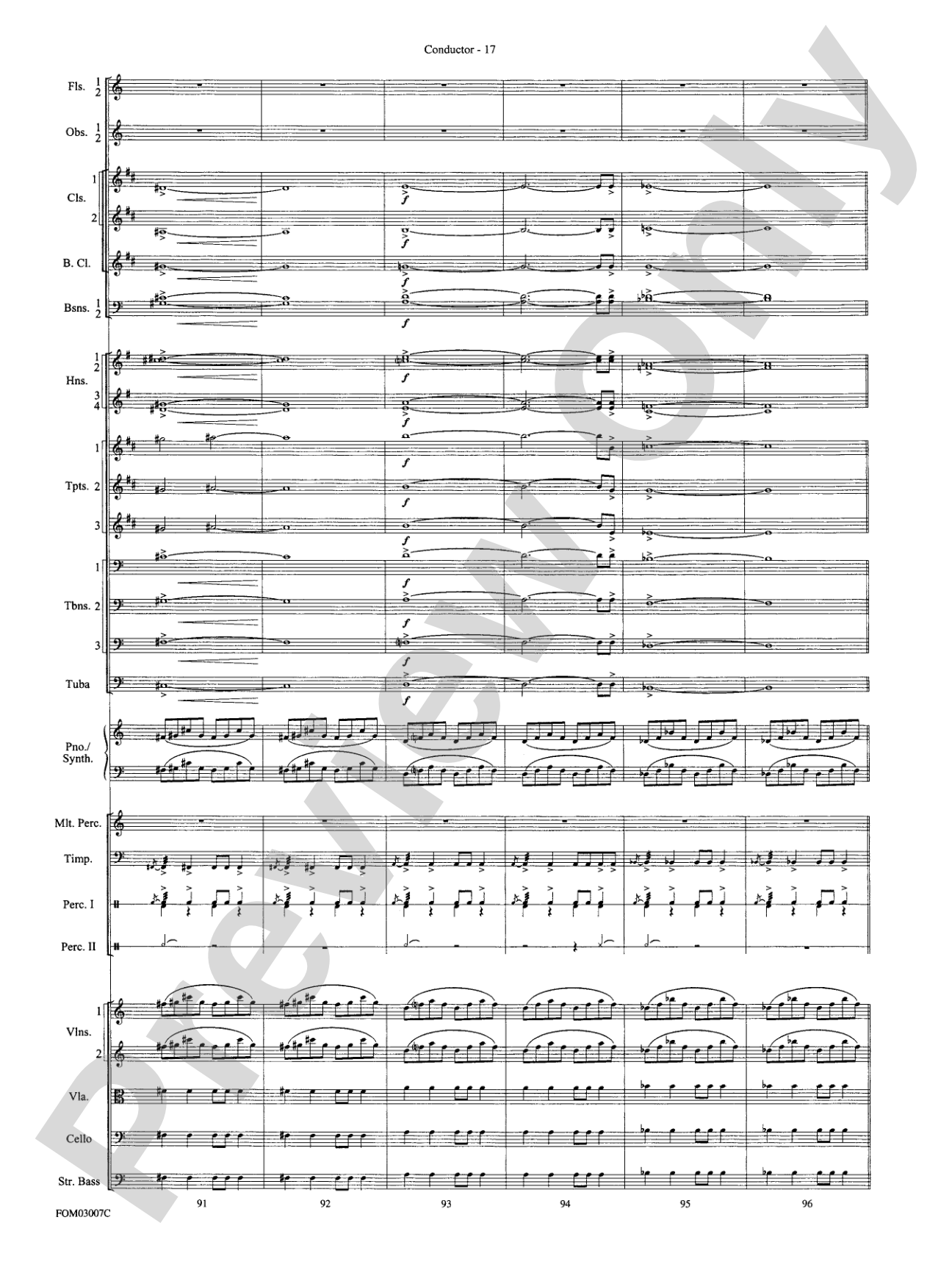 The Lord of the Rings: The Two Towers, Symphonic Suite from: Full Orchestra Conductor Score & Parts