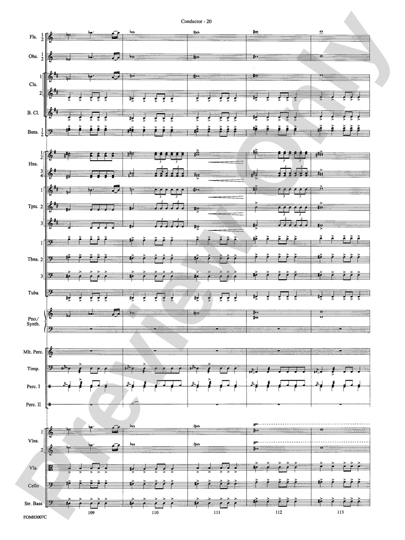 The Lord of the Rings: The Two Towers, Symphonic Suite from: Full Orchestra Conductor Score & Parts