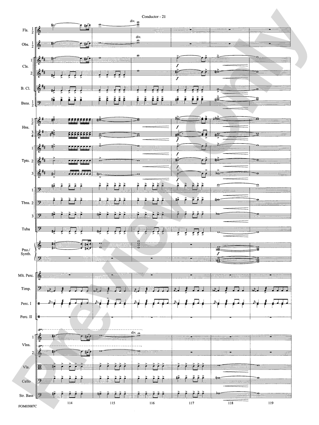 The Lord of the Rings: The Two Towers, Symphonic Suite from: Full Orchestra Conductor Score & Parts