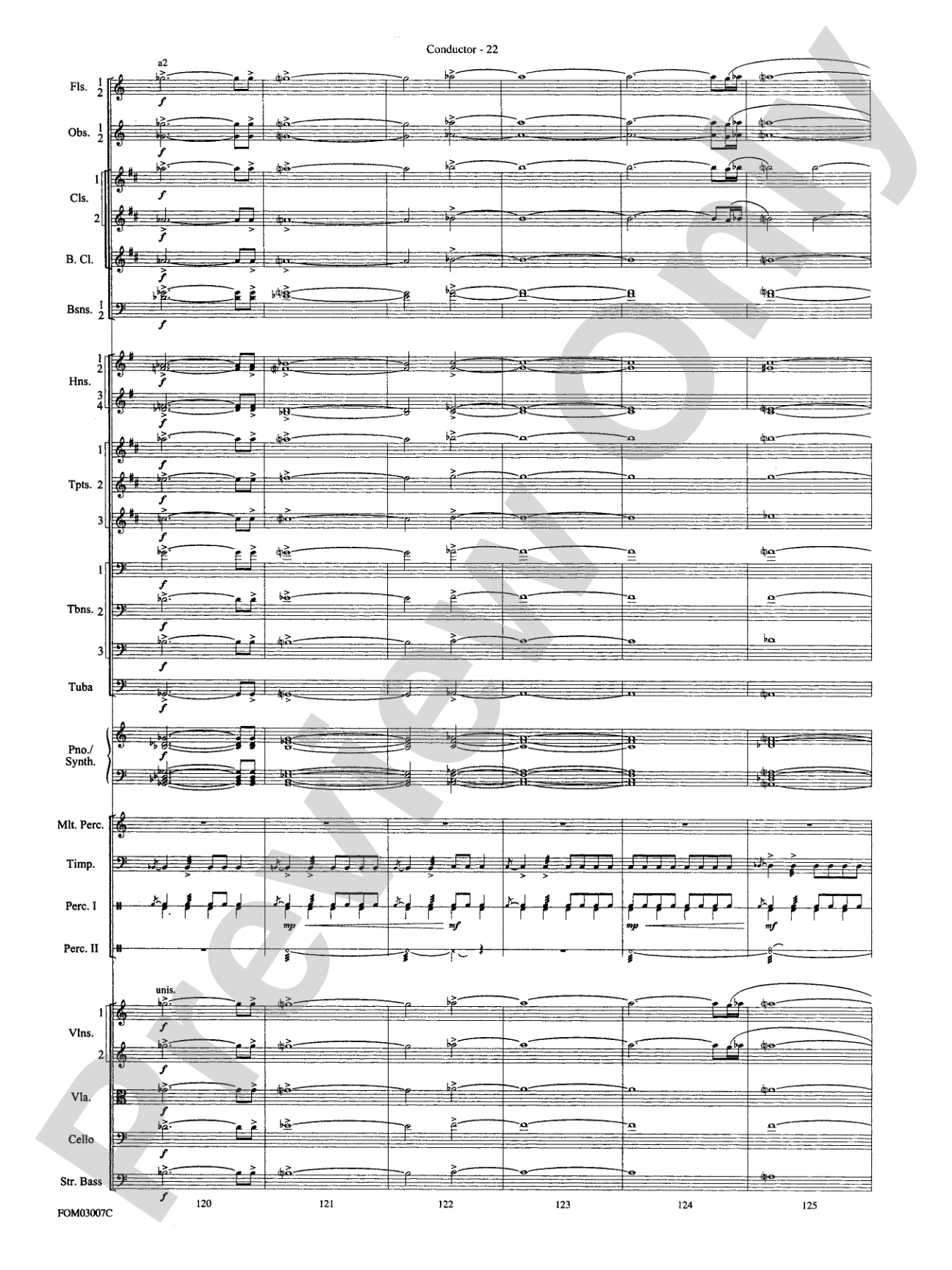 The Lord of the Rings: The Two Towers, Symphonic Suite from: Full Orchestra Conductor Score & Parts