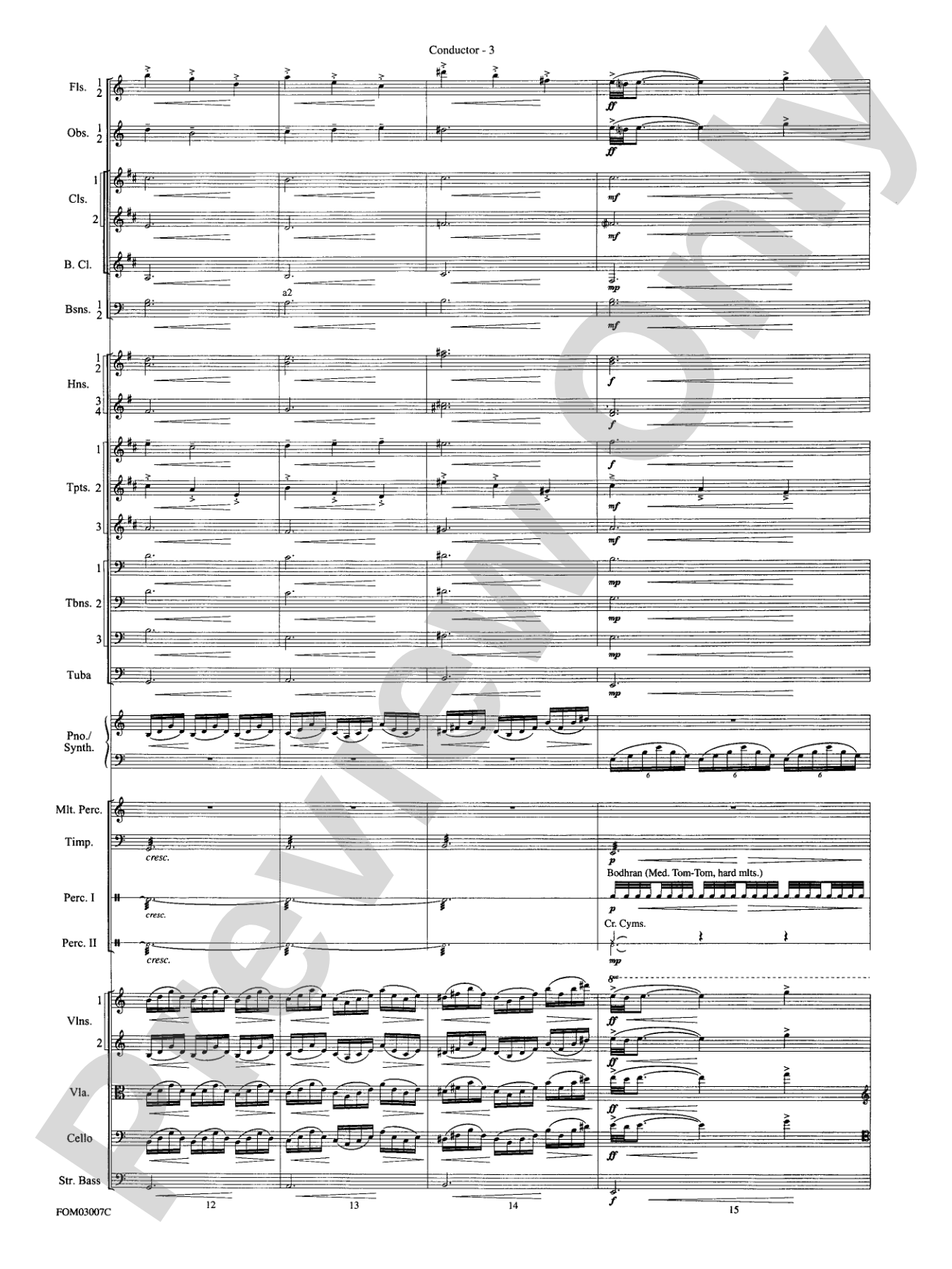 The Lord of the Rings: The Two Towers, Symphonic Suite from: Full Orchestra Conductor Score & Parts