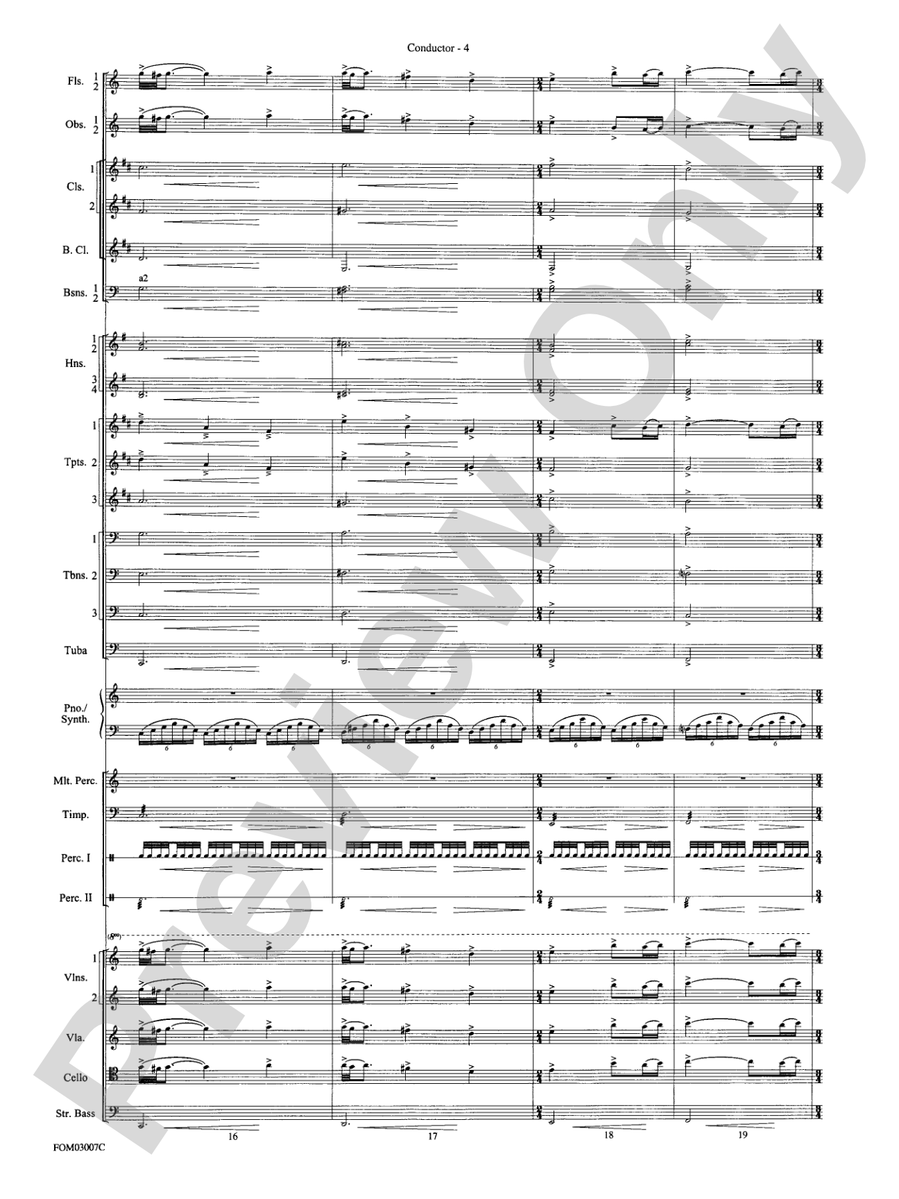 The Lord of the Rings: The Two Towers, Symphonic Suite from: Full Orchestra Conductor Score & Parts