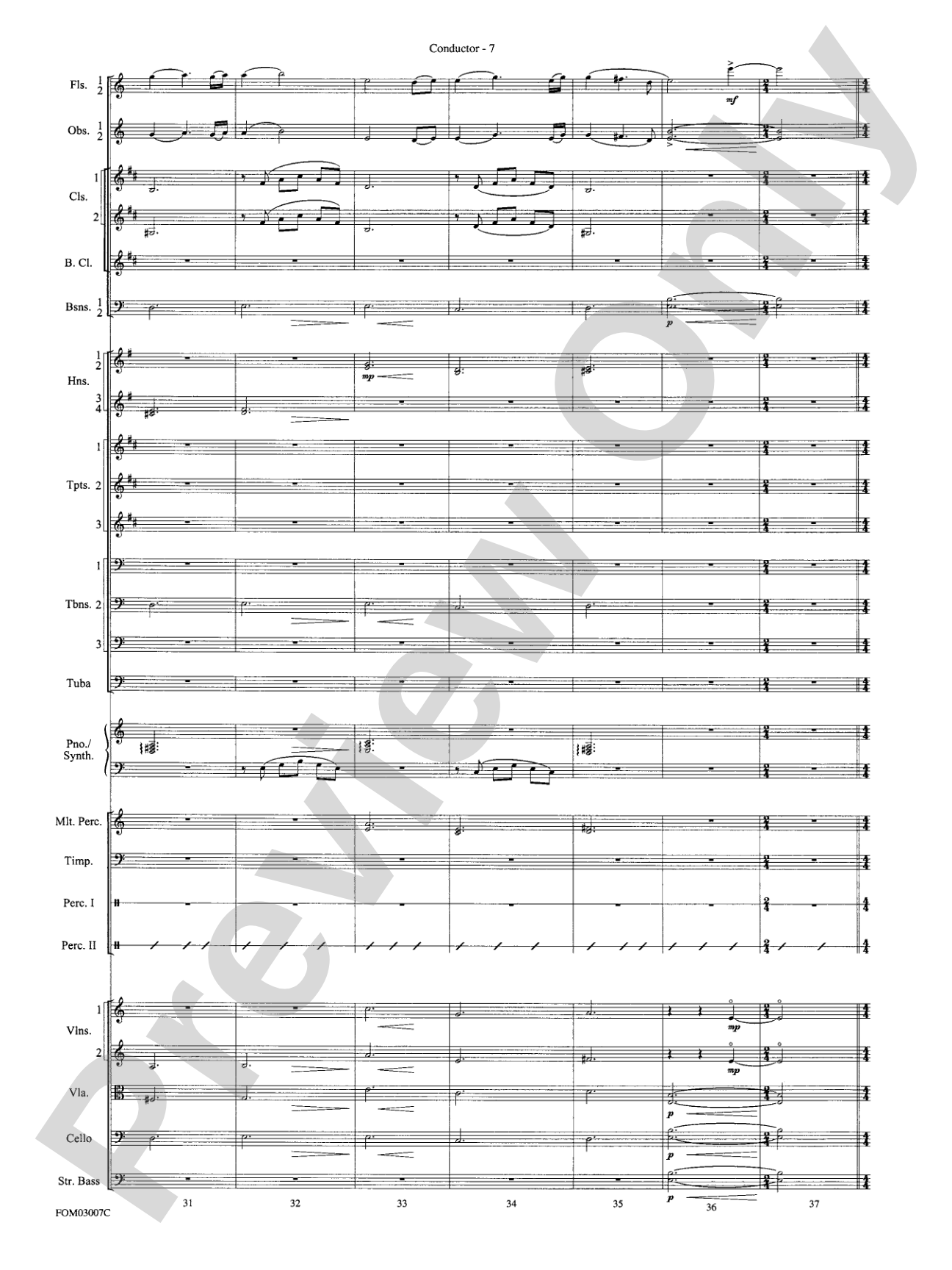 The Lord of the Rings: The Two Towers, Symphonic Suite from: Full Orchestra Conductor Score & Parts