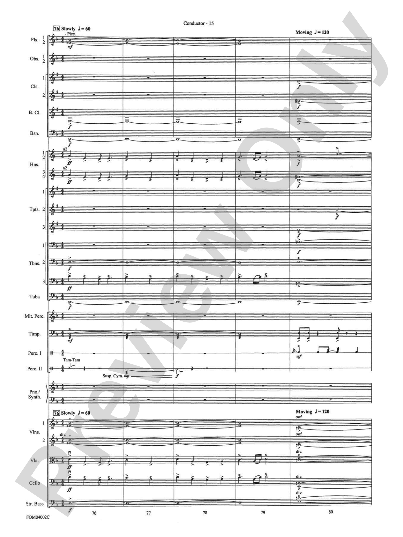 The Lord of the Rings: The Return of the King, Suite from: Full Orchestra Conductor Score & Parts