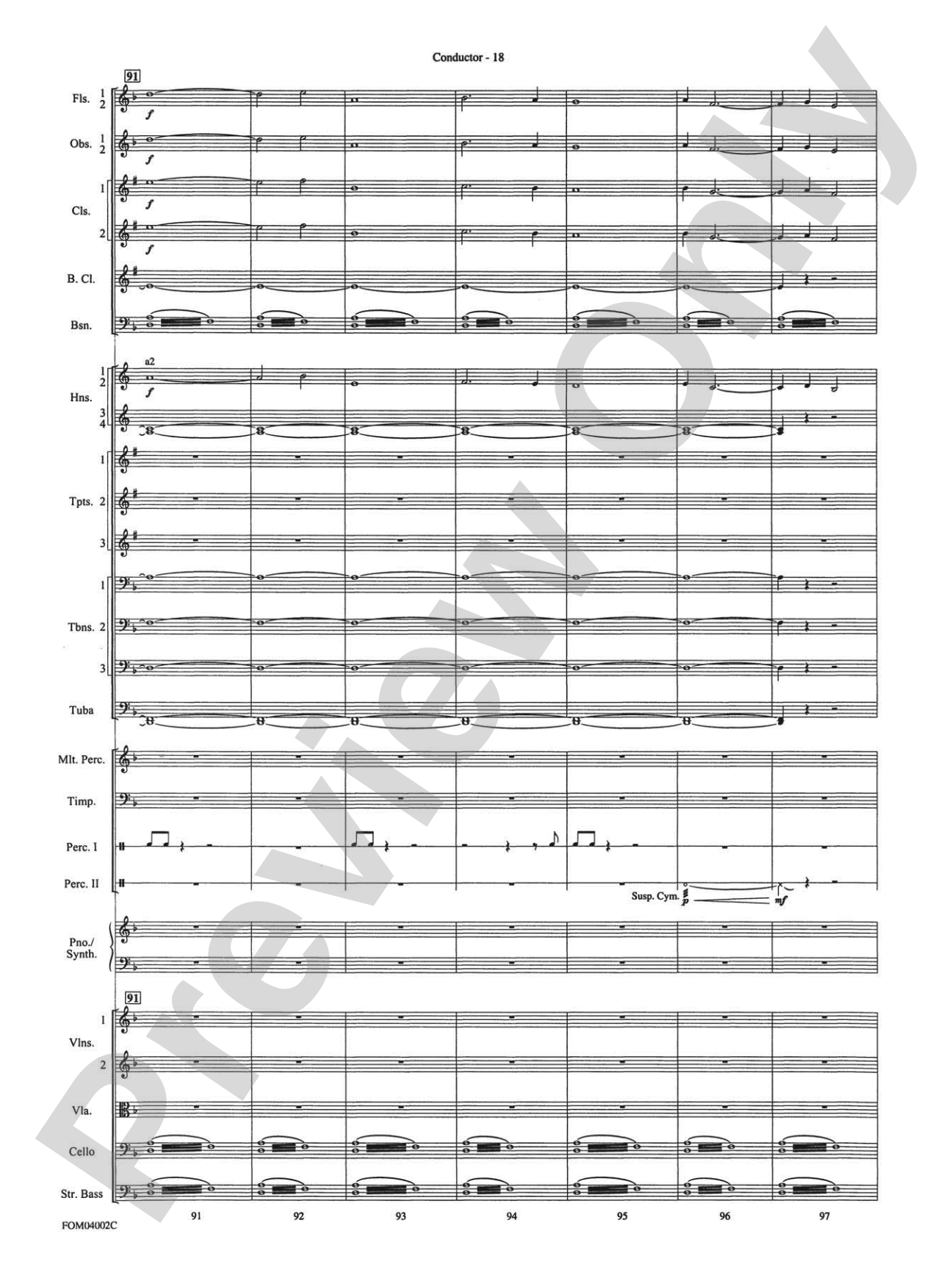 The Lord of the Rings: The Return of the King, Suite from: Full Orchestra Conductor Score & Parts