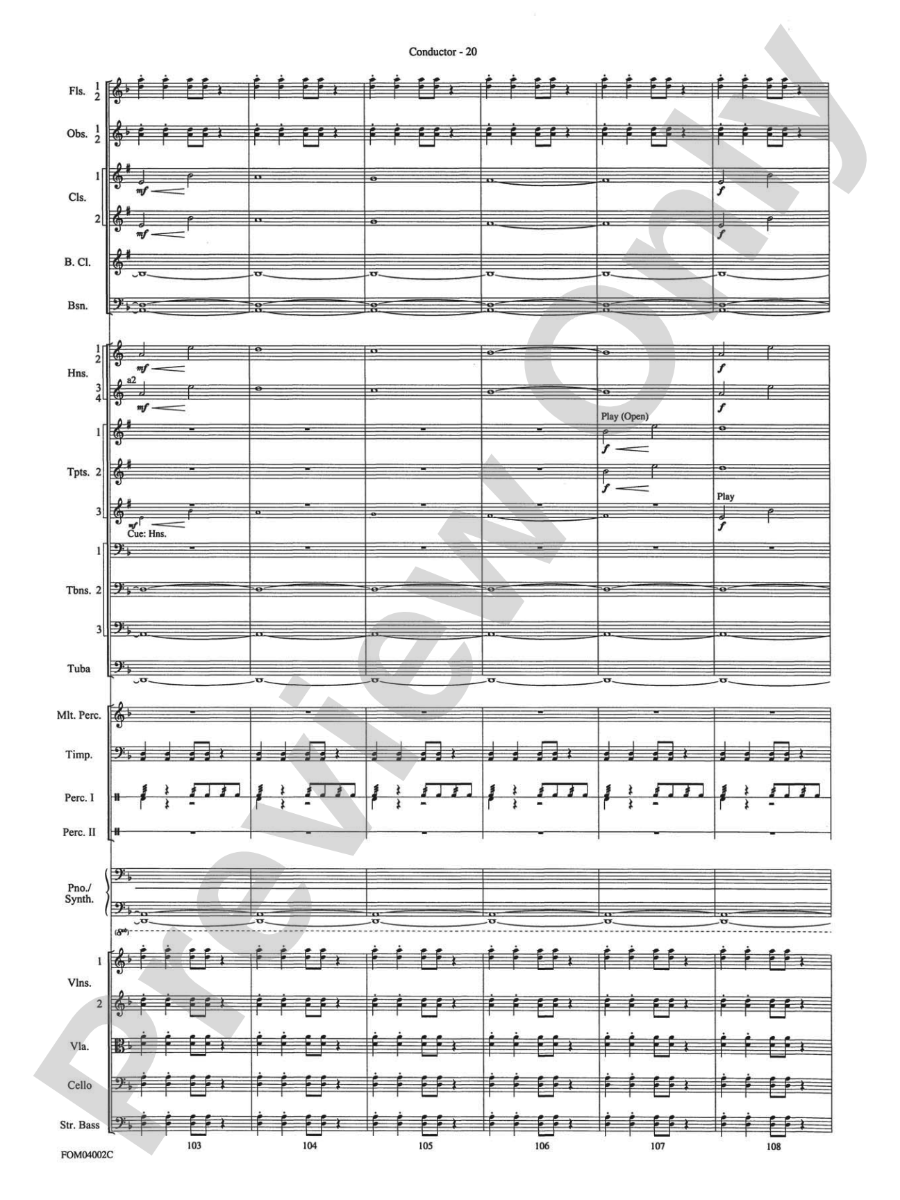 The Lord of the Rings: The Return of the King, Suite from: Full Orchestra Conductor Score & Parts