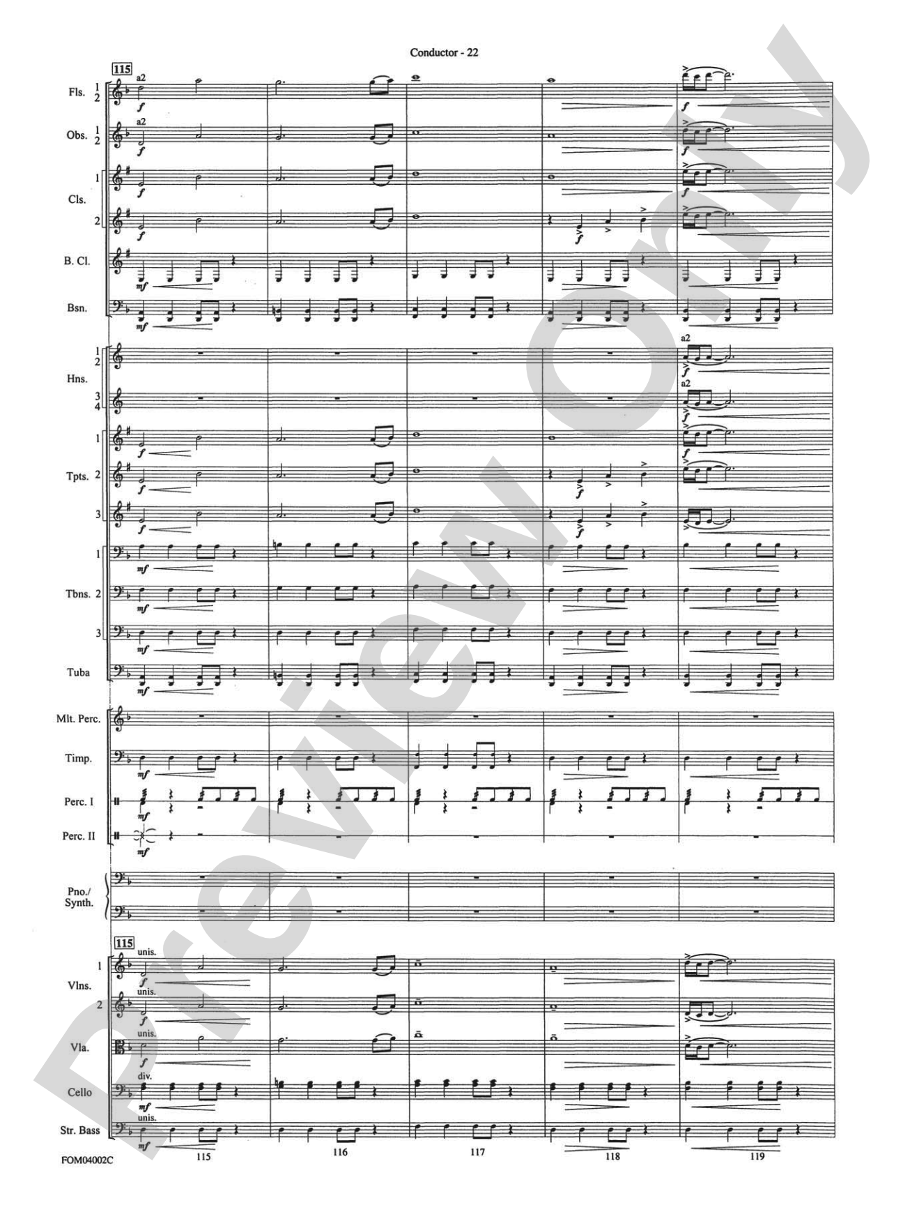 The Lord of the Rings: The Return of the King, Suite from: Full Orchestra Conductor Score & Parts