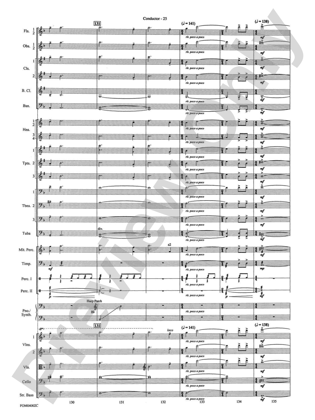 The Lord of the Rings: The Return of the King, Suite from: Full Orchestra Conductor Score & Parts