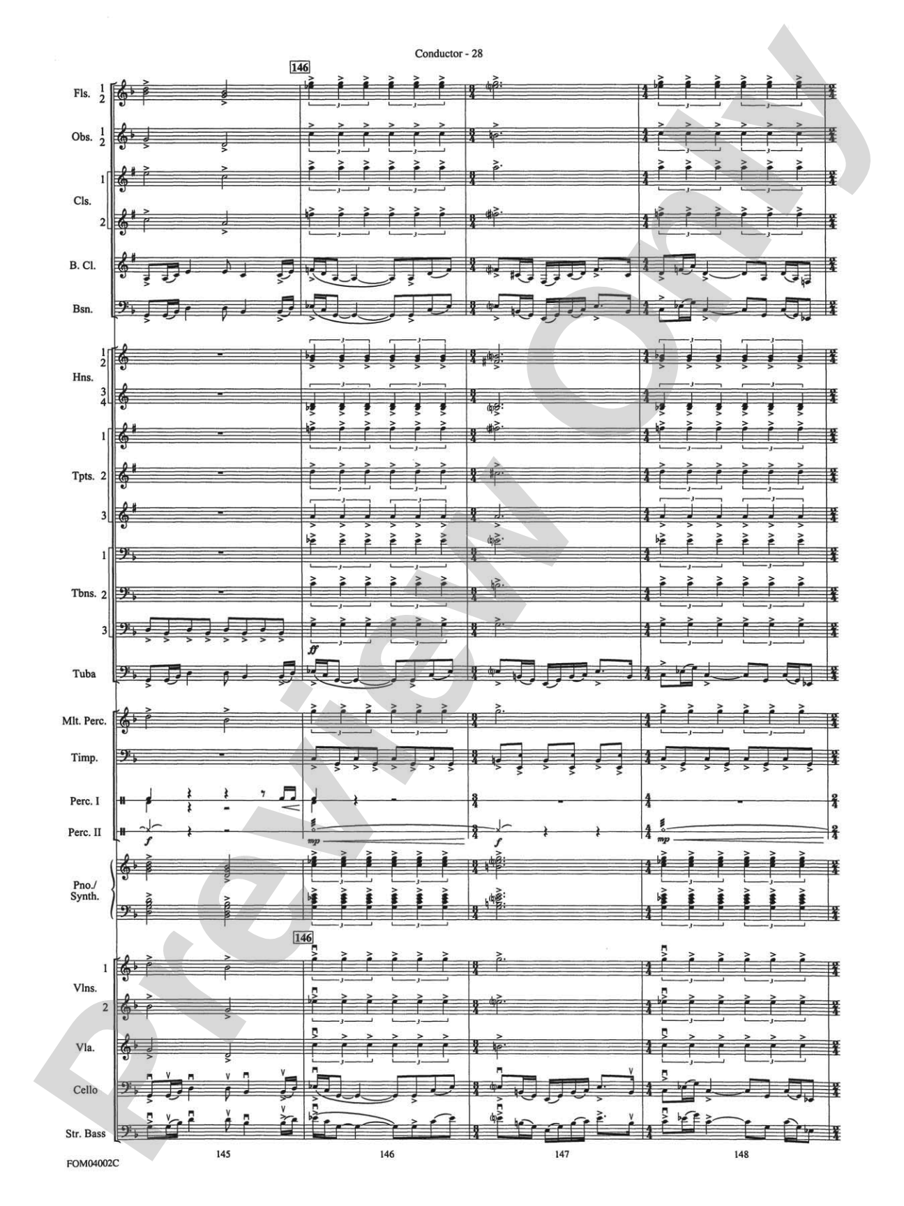 The Lord of the Rings: The Return of the King, Suite from: Full Orchestra Conductor Score & Parts