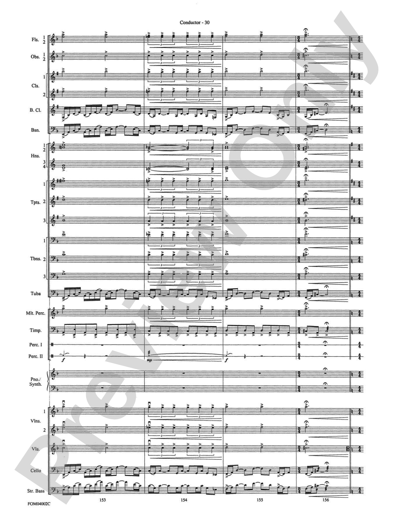 The Lord of the Rings: The Return of the King, Suite from: Full Orchestra Conductor Score & Parts