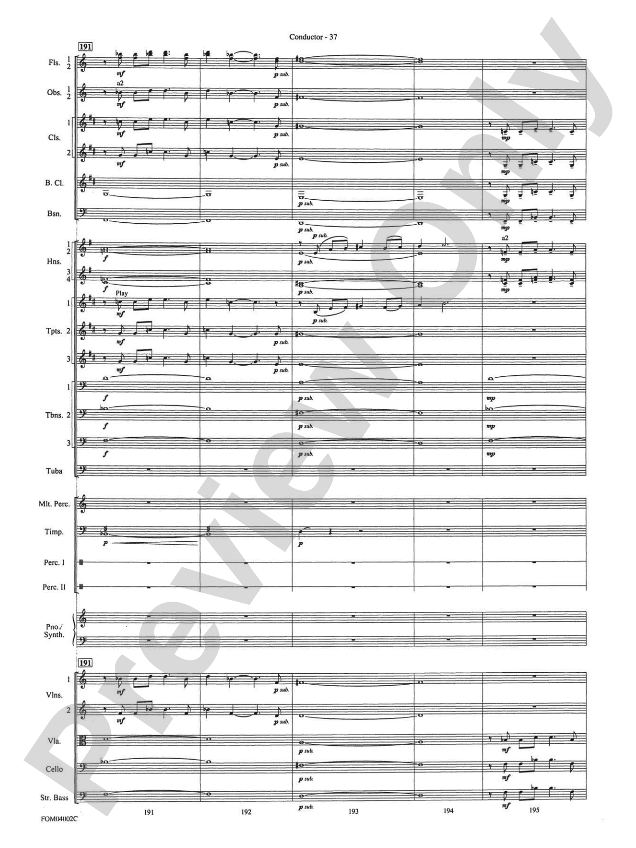 The Lord of the Rings: The Return of the King, Suite from: Full Orchestra Conductor Score & Parts