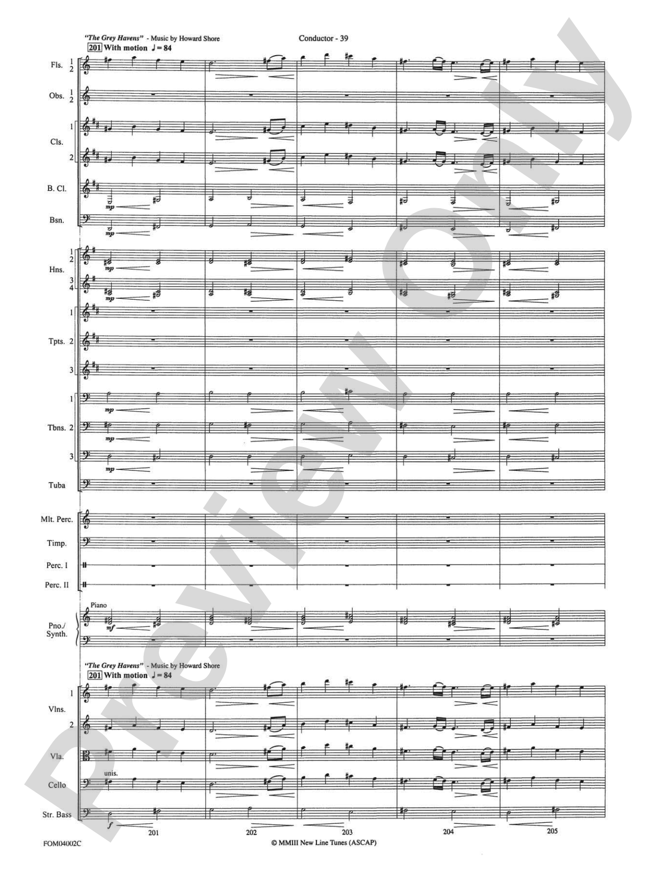 The Lord of the Rings: The Return of the King, Suite from: Full Orchestra Conductor Score & Parts
