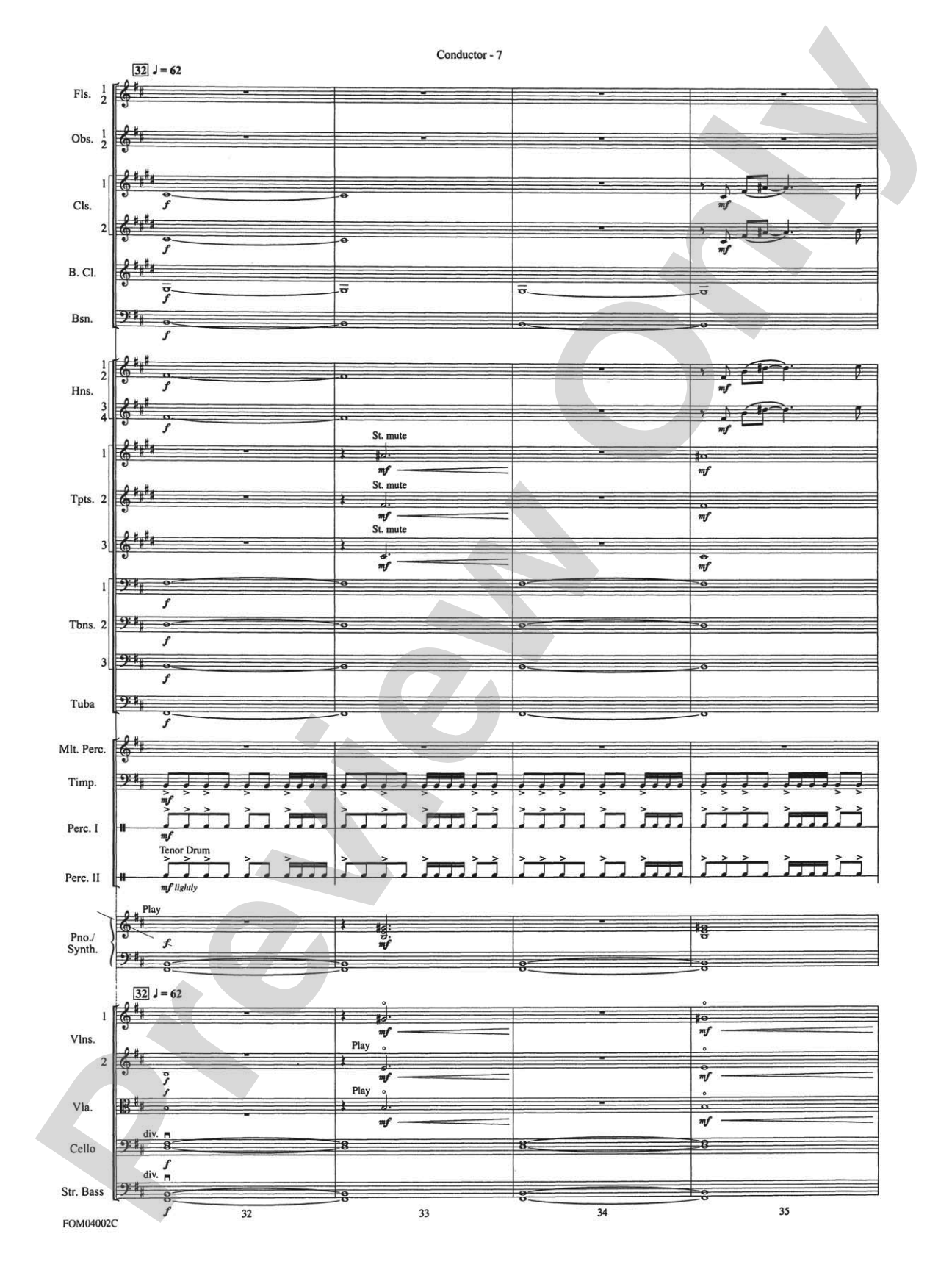 The Lord of the Rings: The Return of the King, Suite from: Full Orchestra Conductor Score & Parts