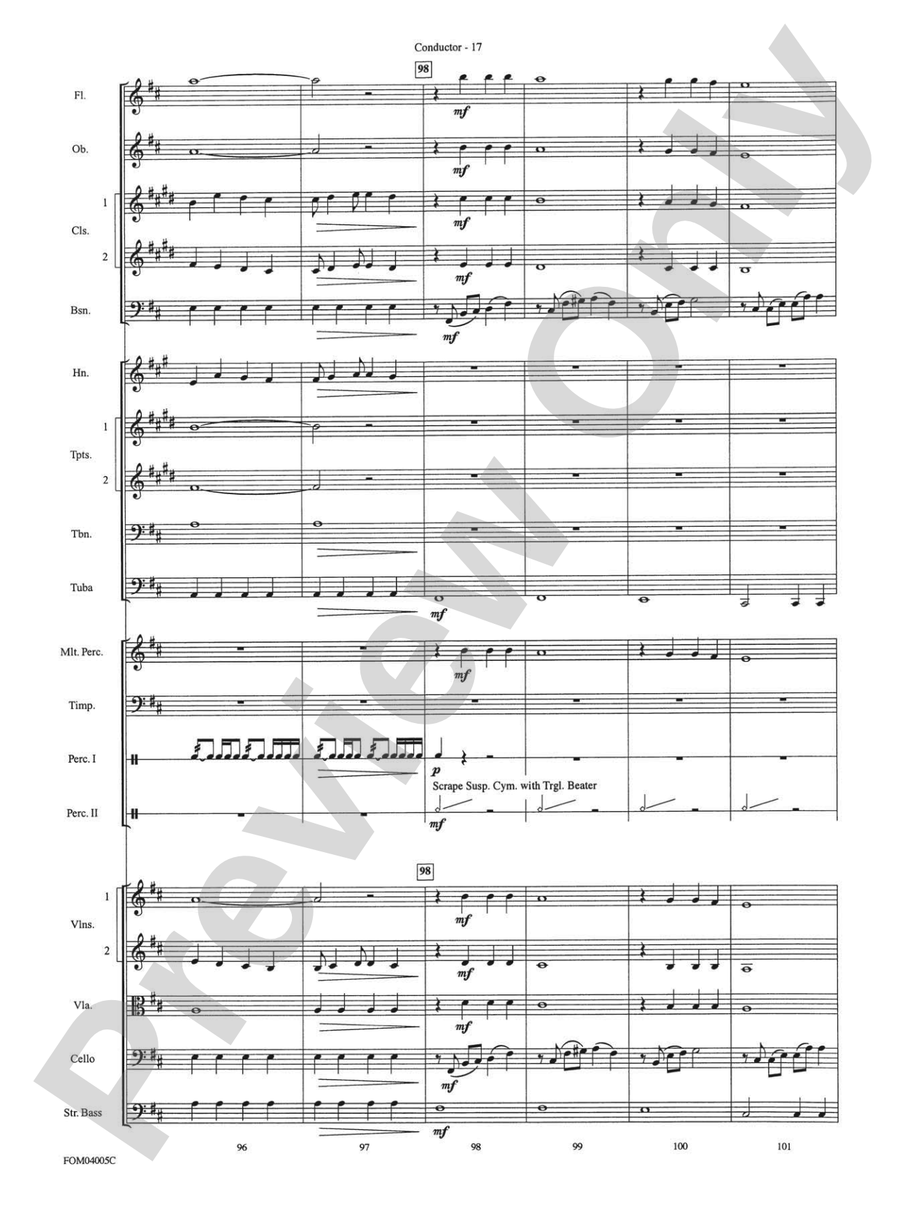 The Lord of the Rings: The Return of the King, Selections from: Full Orchestra Conductor Score & Parts