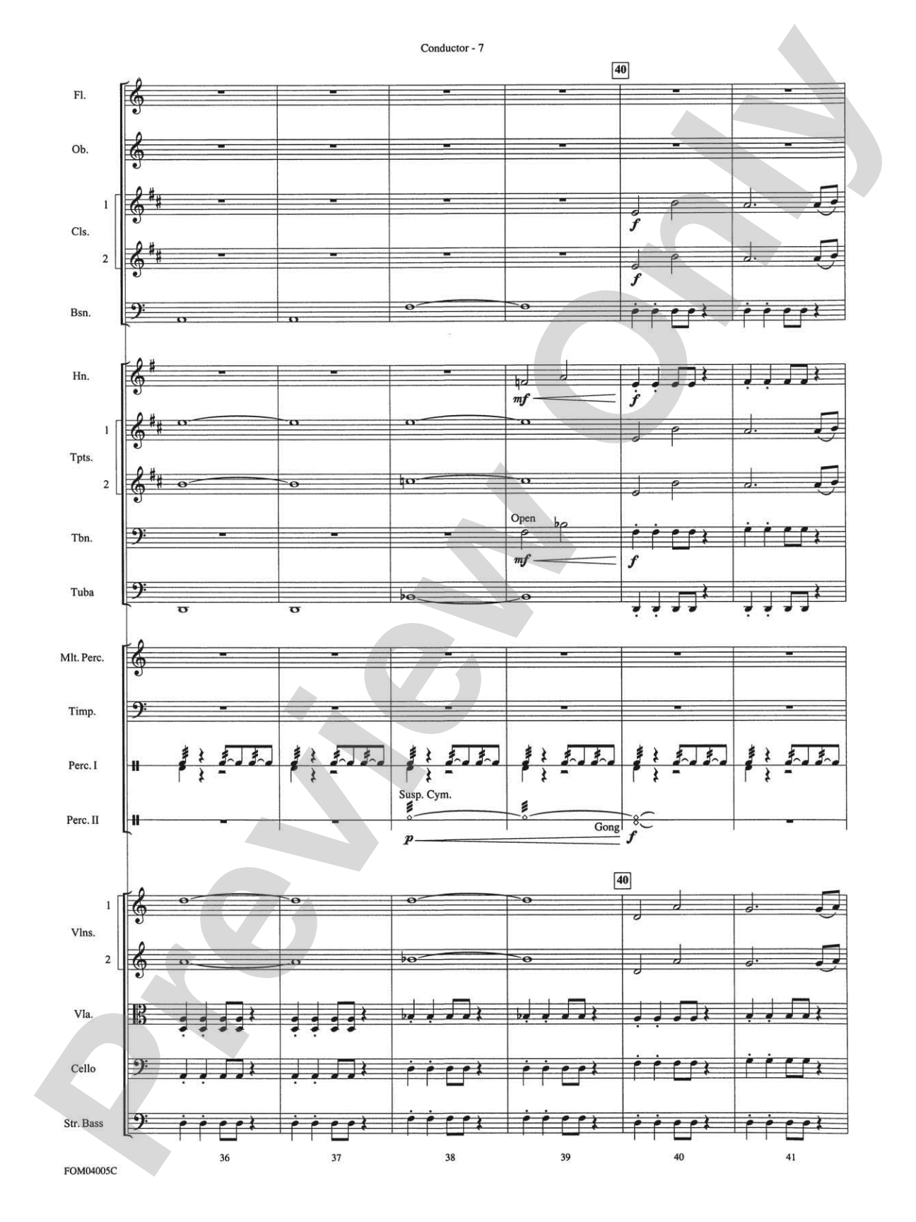 The Lord of the Rings: The Return of the King, Selections from: Full Orchestra Conductor Score & Parts