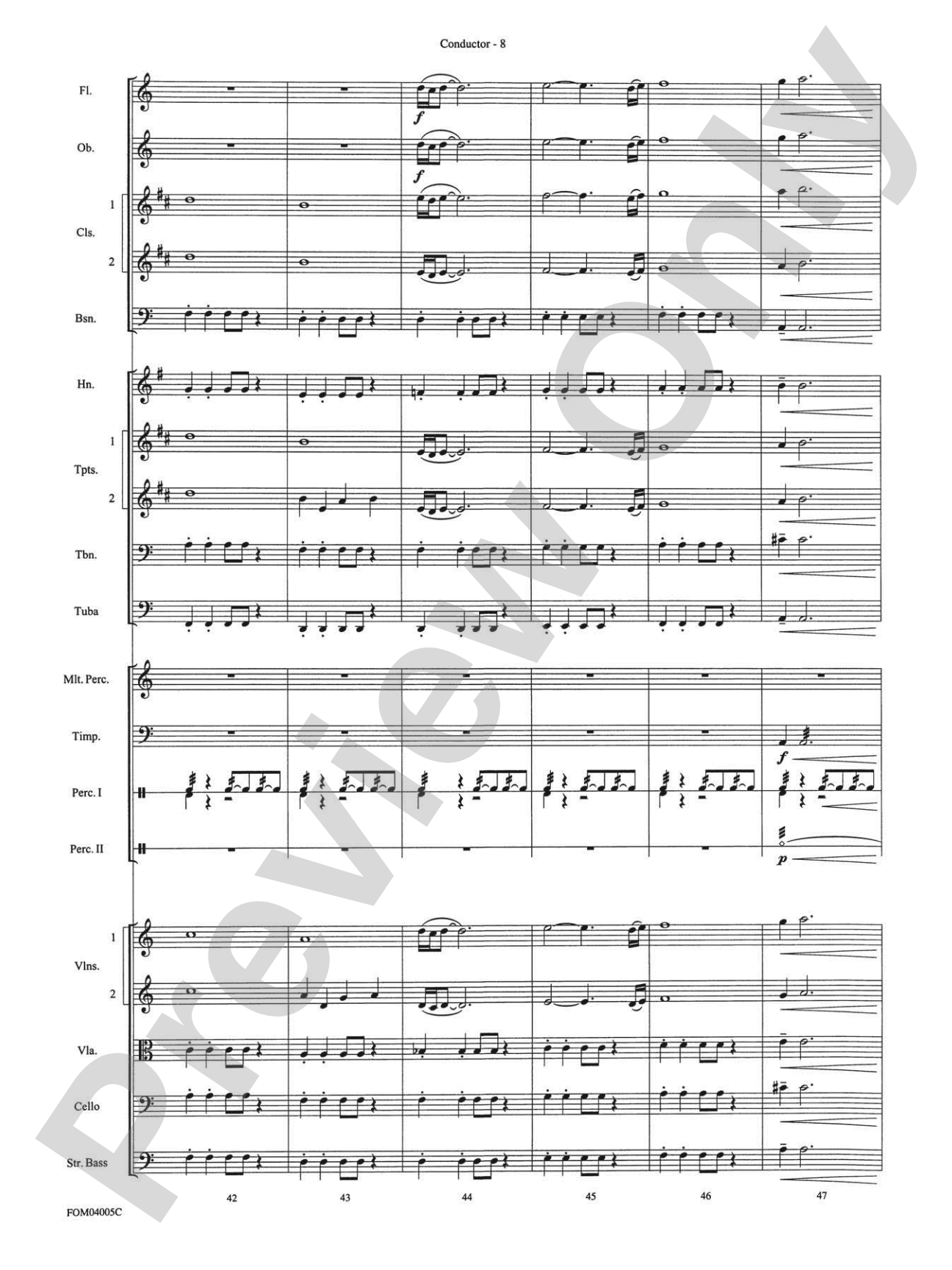 The Lord of the Rings: The Return of the King, Selections from: Full Orchestra Conductor Score & Parts