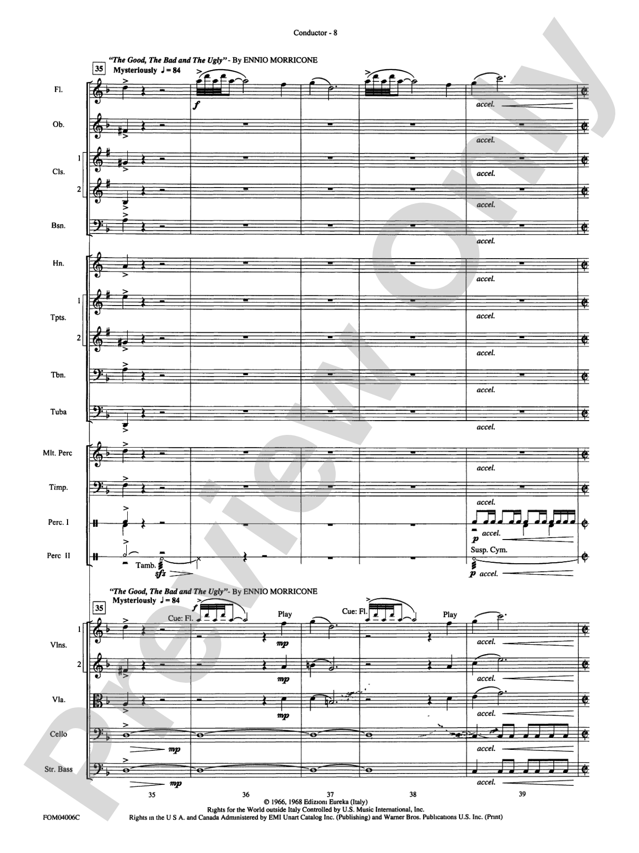 Go West! (Medley): Full Orchestra Conductor Score & Parts