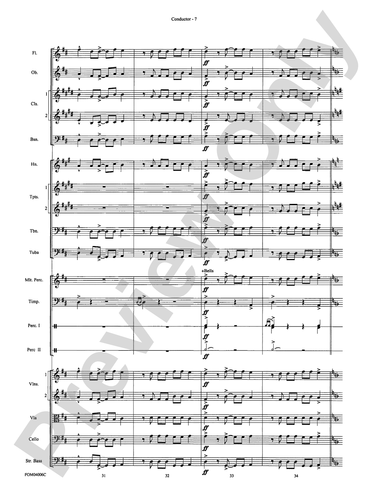 Go West! (Medley): Full Orchestra Conductor Score & Parts