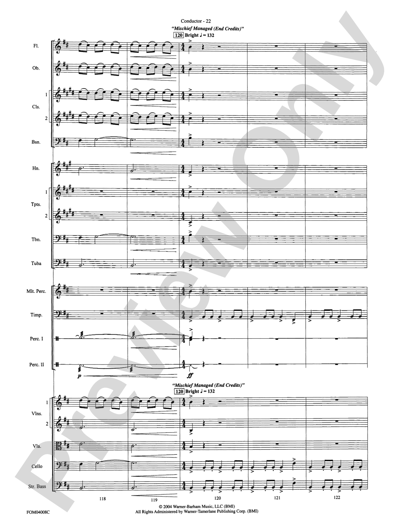 Harry Potter and the Prisoner of Azkaban: Full Orchestra Conductor Score & Parts