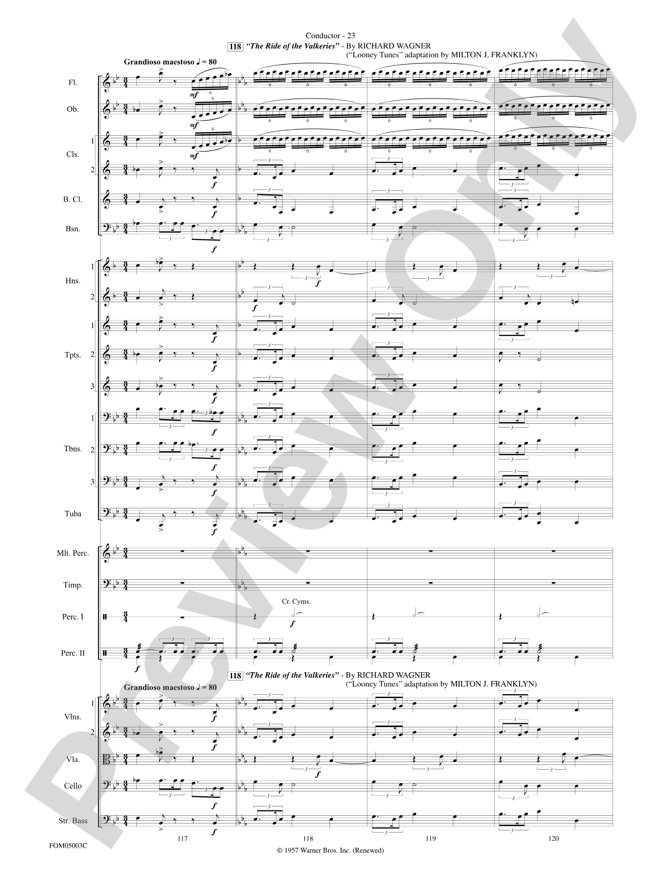 What's Up at the Symphony? (Bugs Bunny's Greatest Hits): Score