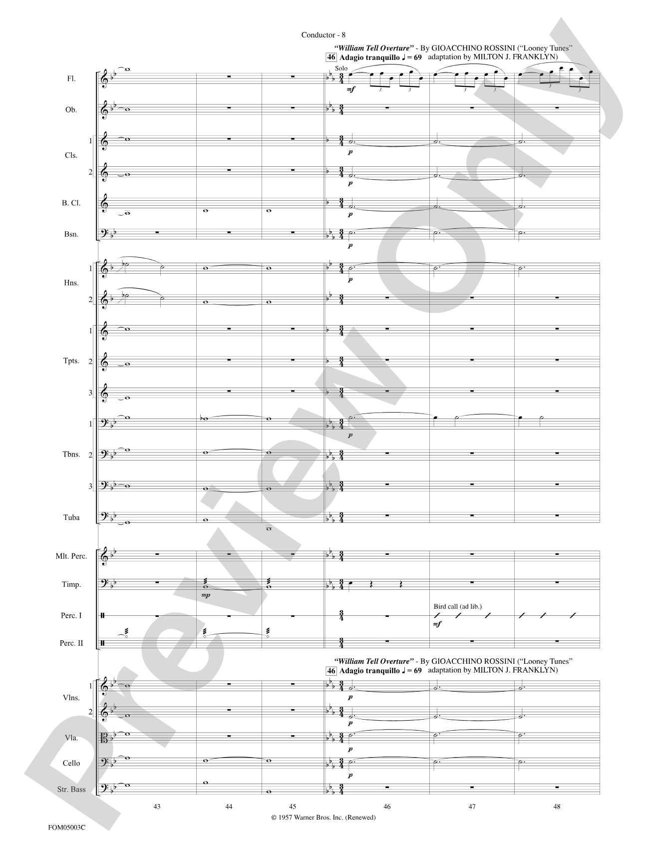 What's Up at the Symphony? (Bugs Bunny's Greatest Hits): Score