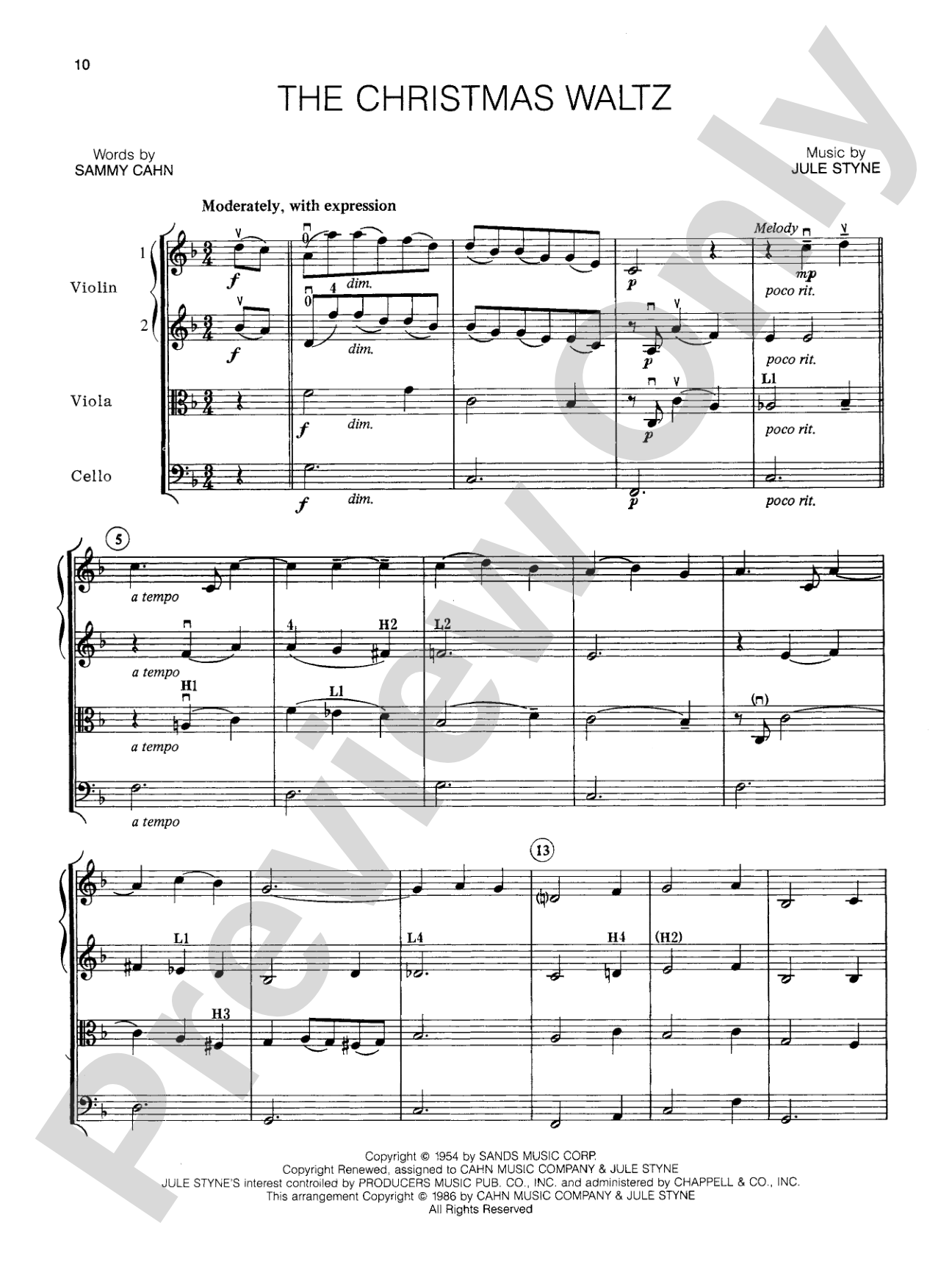 A Pop Christmas Collection: String Quartet Full Score & Parts