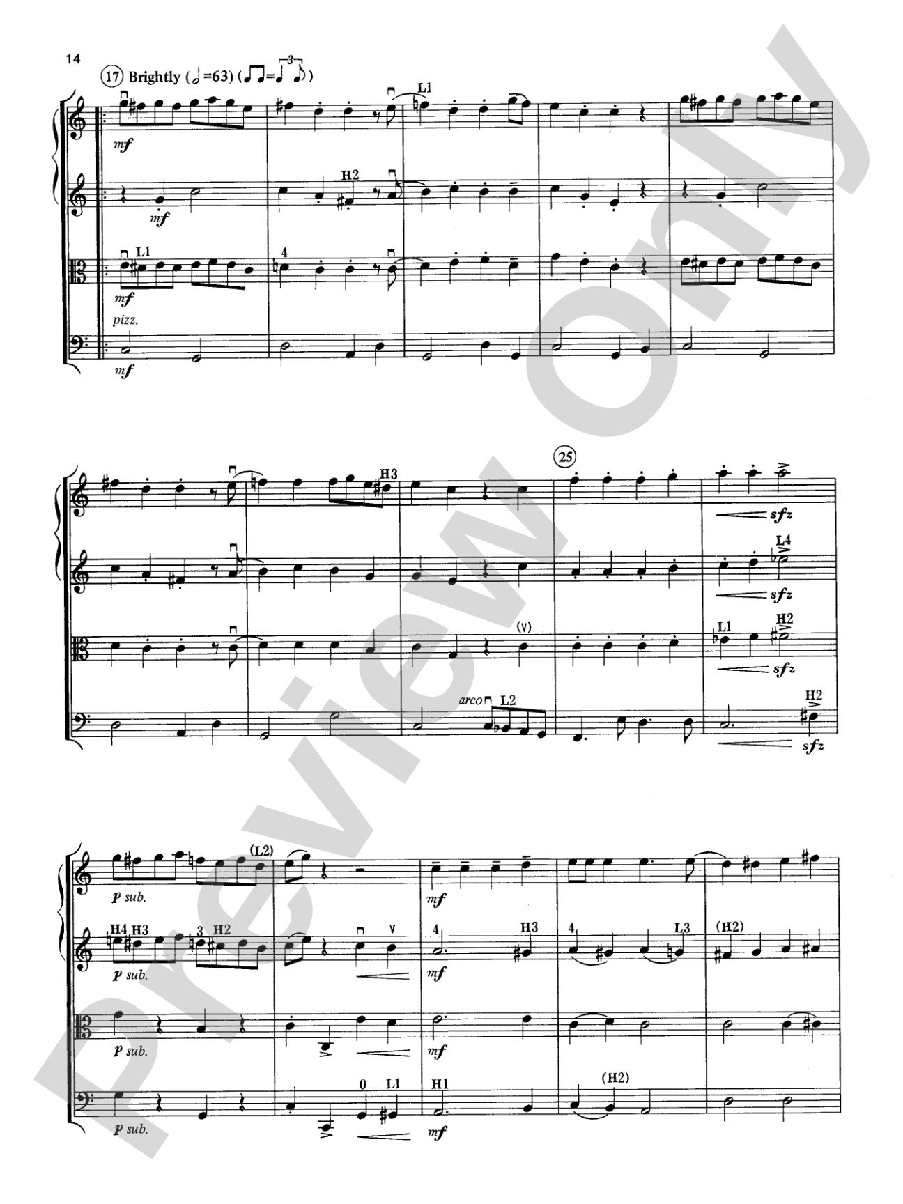 A Pop Christmas Collection: String Quartet Full Score & Parts