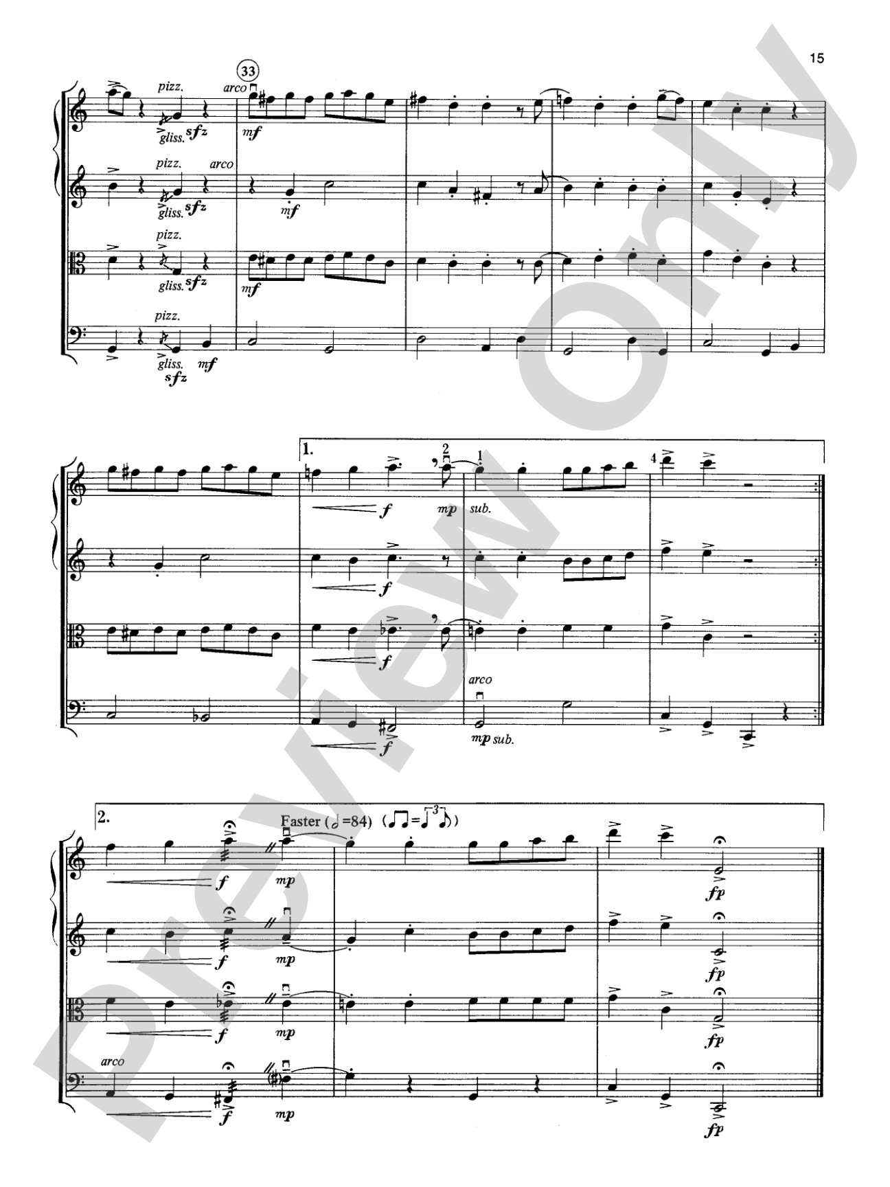 A Pop Christmas Collection: String Quartet Full Score & Parts
