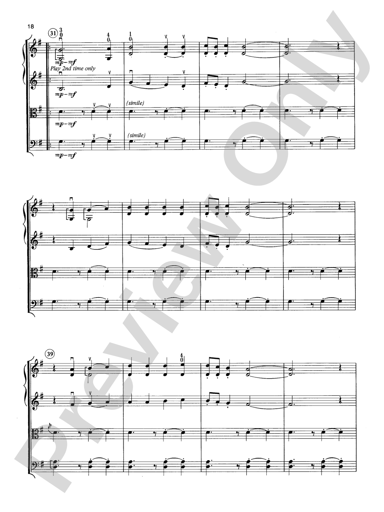 A Pop Christmas Collection: String Quartet Full Score & Parts