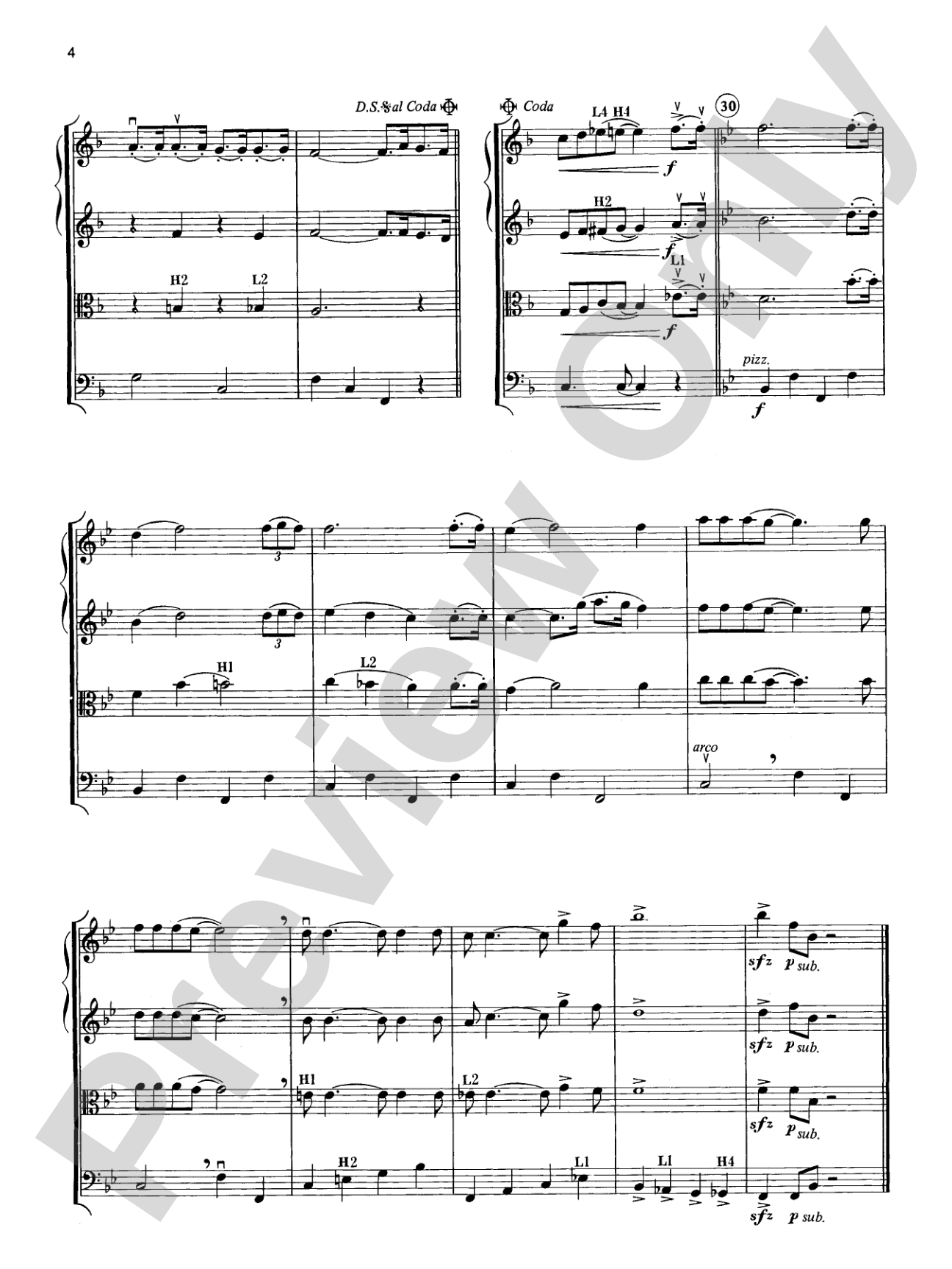 A Pop Christmas Collection: String Quartet Full Score & Parts