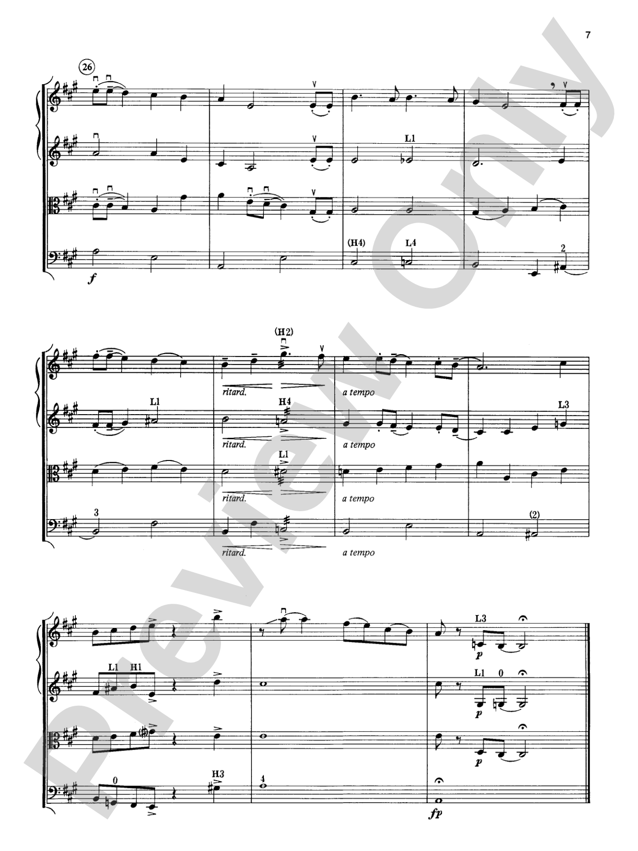 A Pop Christmas Collection: String Quartet Full Score & Parts