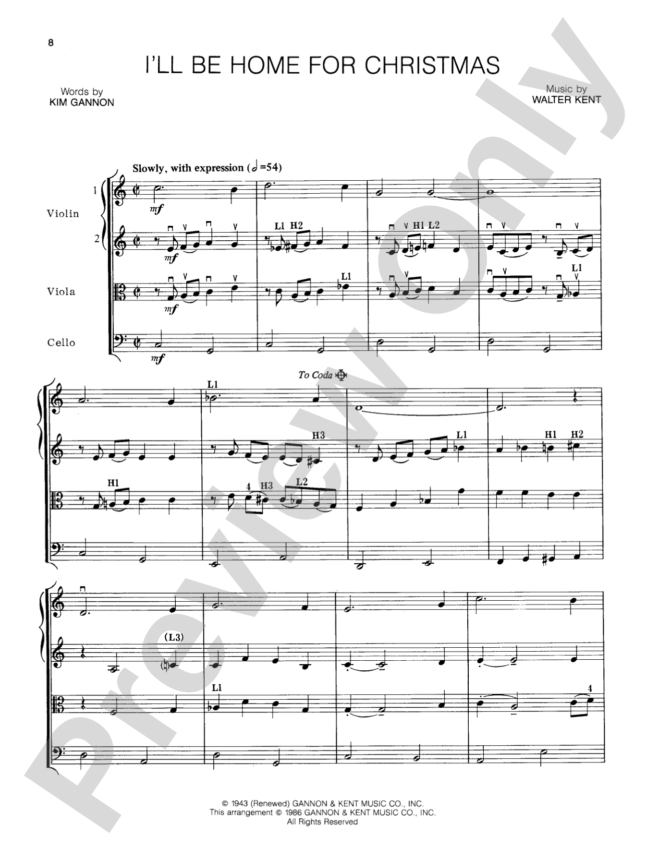 A Pop Christmas Collection: String Quartet Full Score & Parts