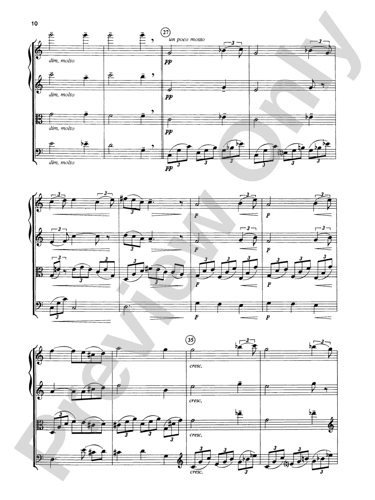 Great Classical Themes: String Quartet Full Score & Parts