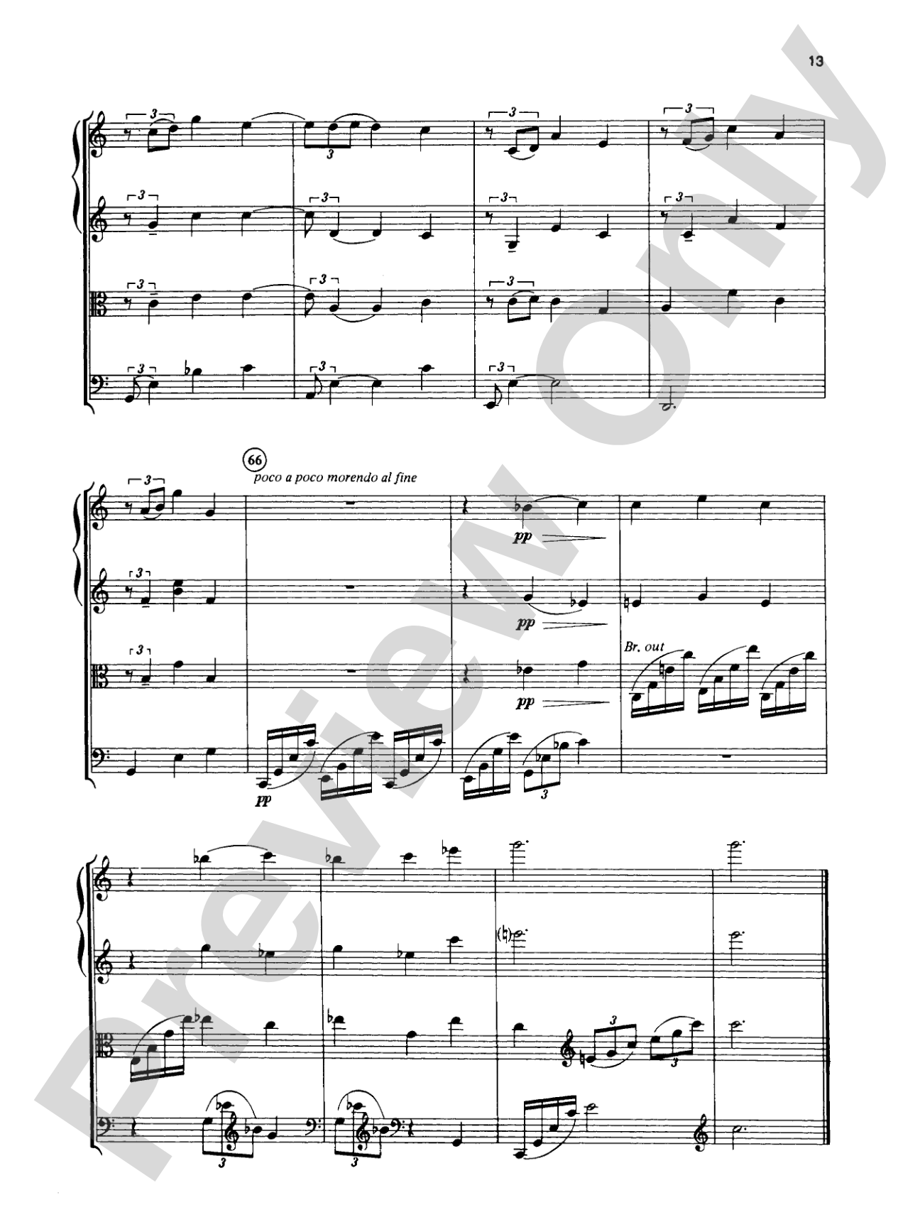 Great Classical Themes: String Quartet Full Score & Parts