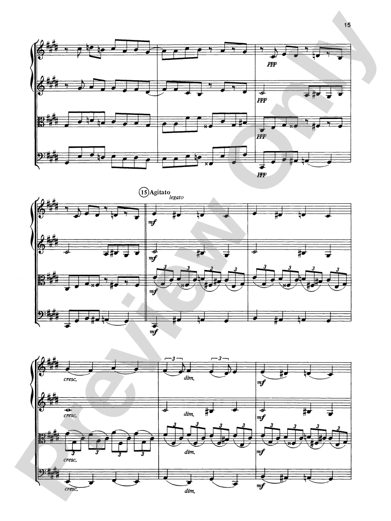 Great Classical Themes: String Quartet Full Score & Parts